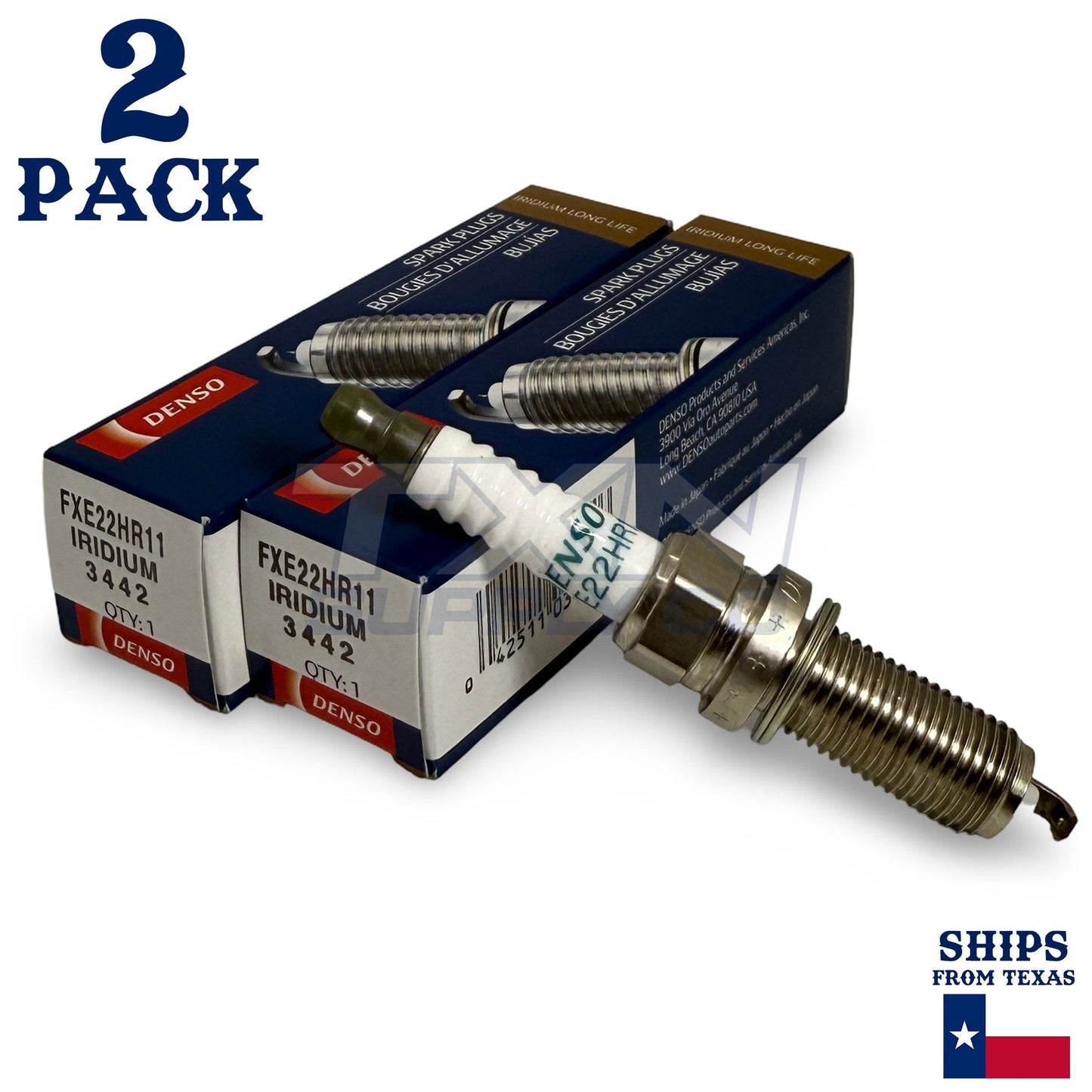 2 Pack Denso 3442 Iridium Long Life Spark Plugs FXE22HR11 ps