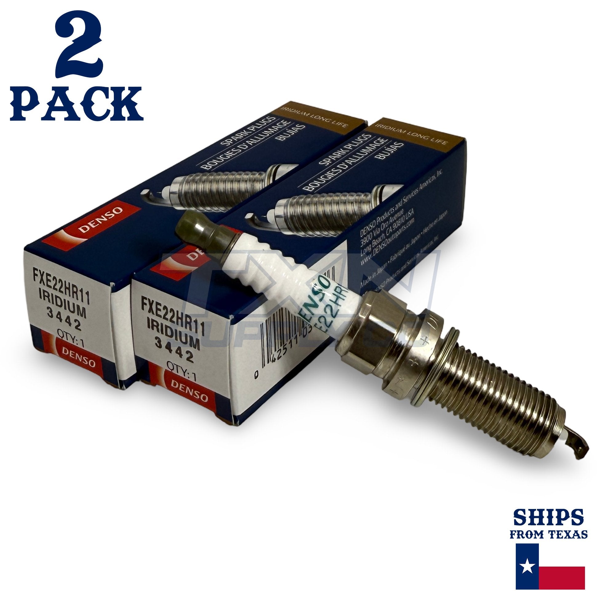 2 Pack Denso 3442 Iridium Long Life Spark Plugs FXE22HR11 ps
