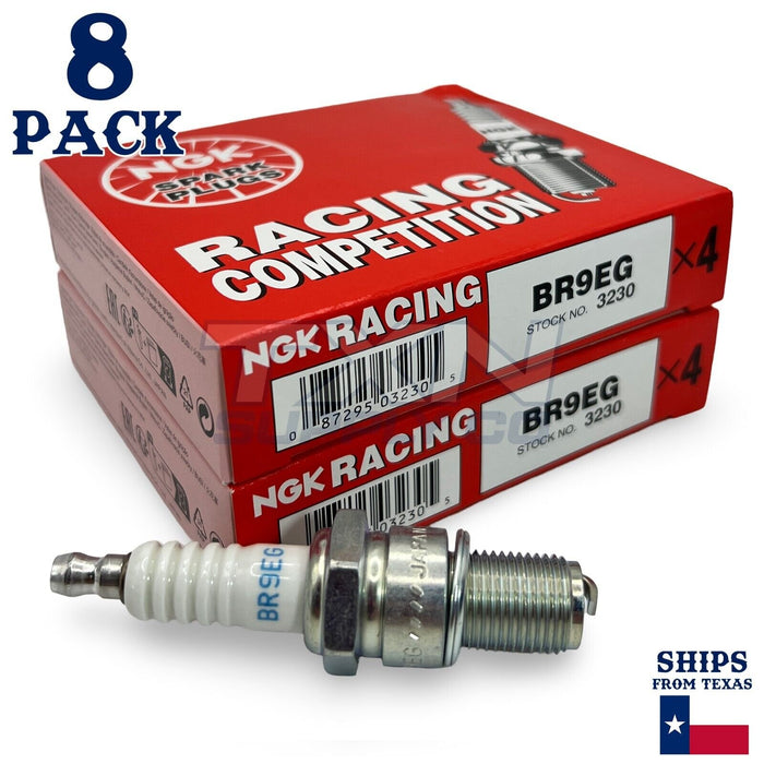 NGK (3230) BR9EG Racing Spark Plug - 8 Pack