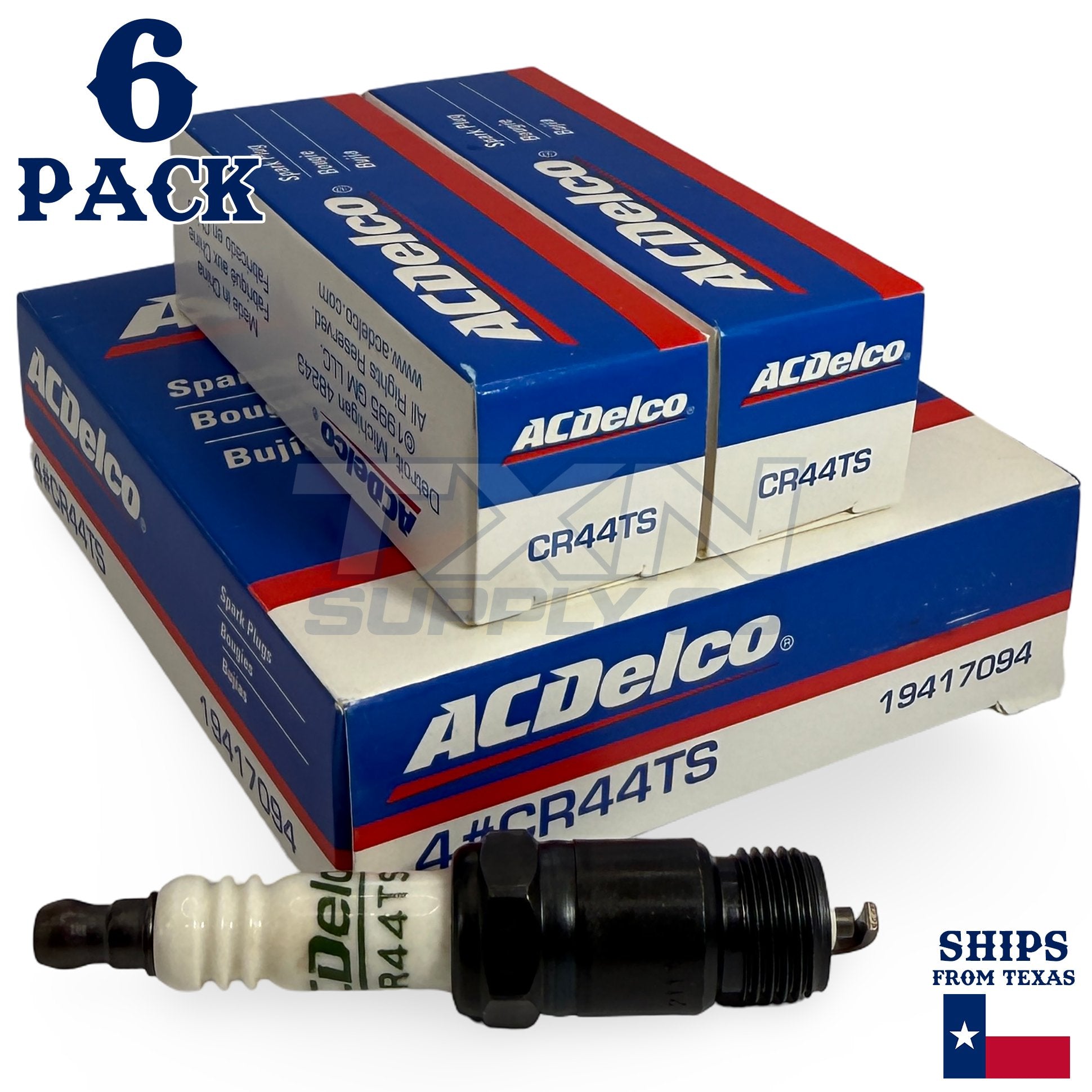 6 Pack Genuine GM ACDelco Spark Plugs CR44TS ps
