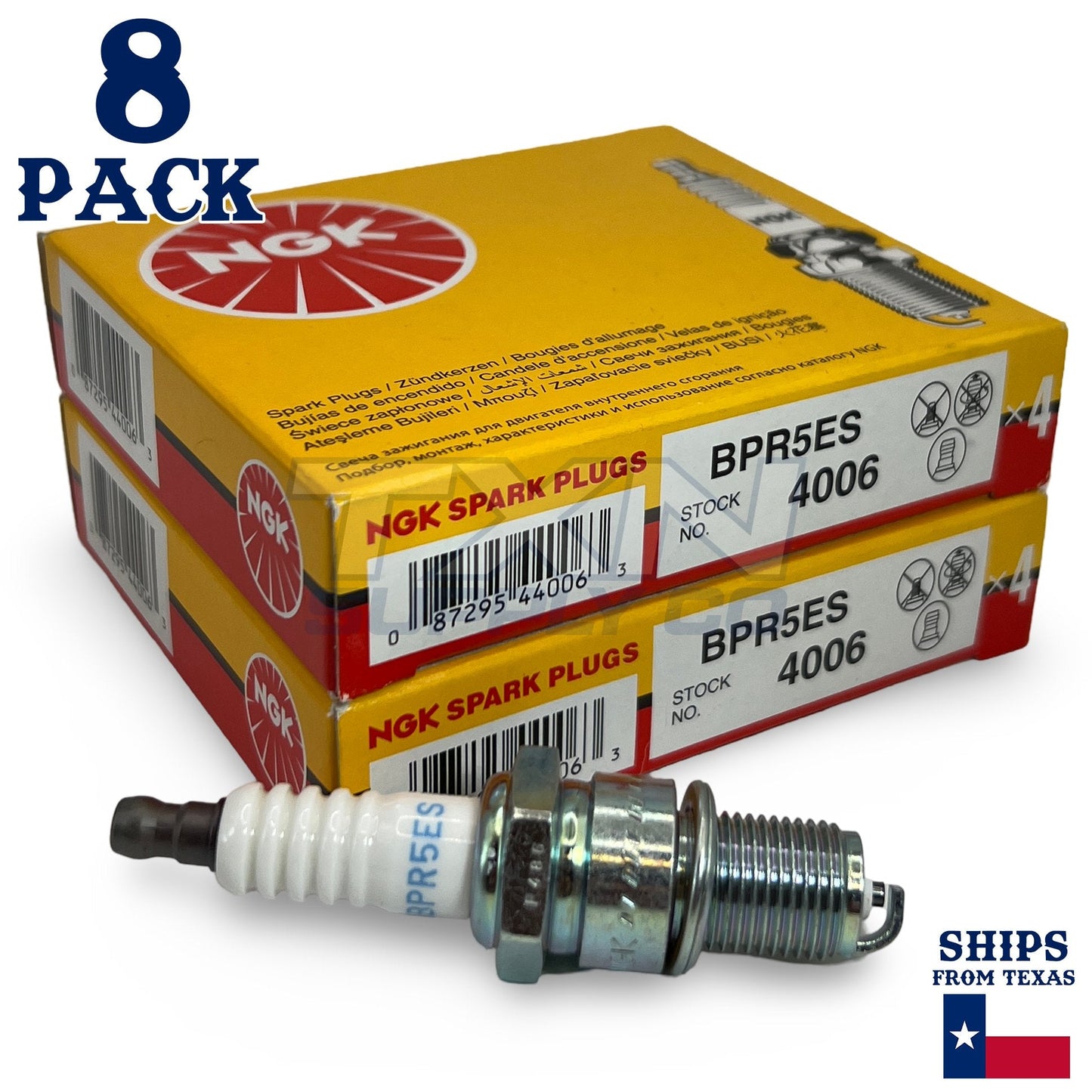 8 Pack NGK Standard Spark Plugs 1994-1995 for Land Rover Defender 90 V8-3.9L ps