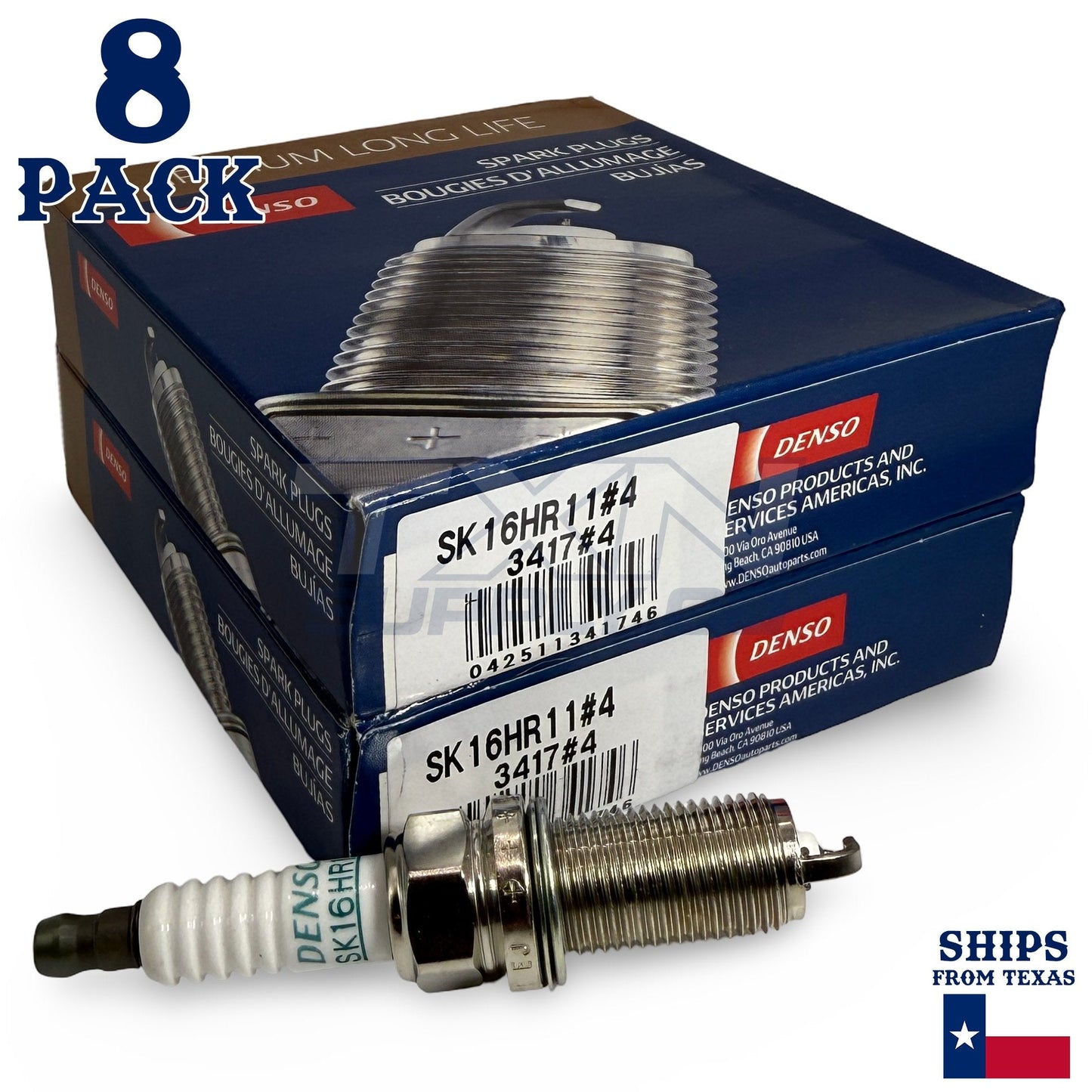 8 Pack Denso 3417 Iridium Long Life Spark Plugs SK16HR11 ps