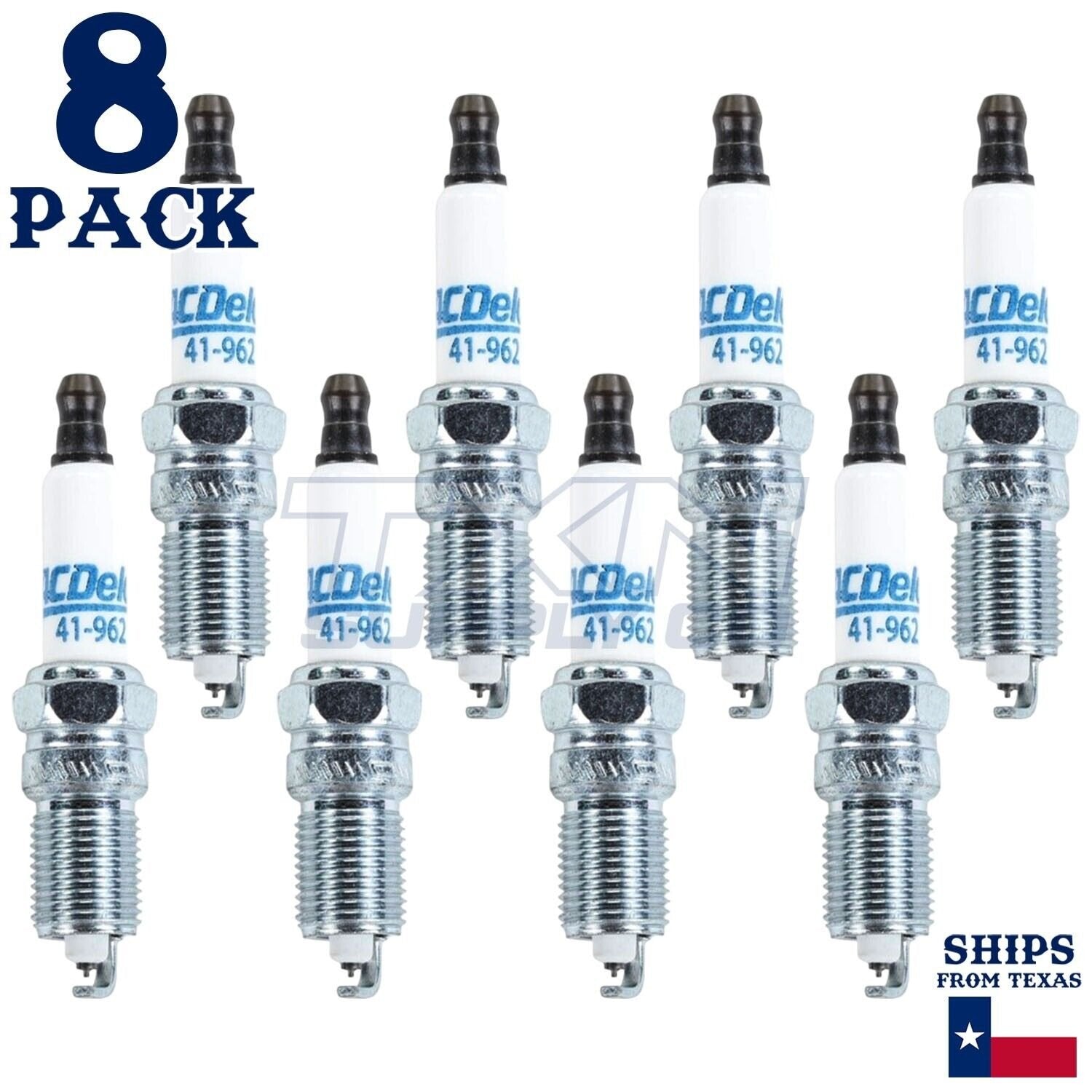 8 Pack Genuine GM ACDelco Double Platinum Spark Plugs 41-962
