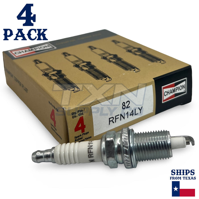 Champion 82 Copper Plus Spark Plugs RFN14LY - 4 Pack