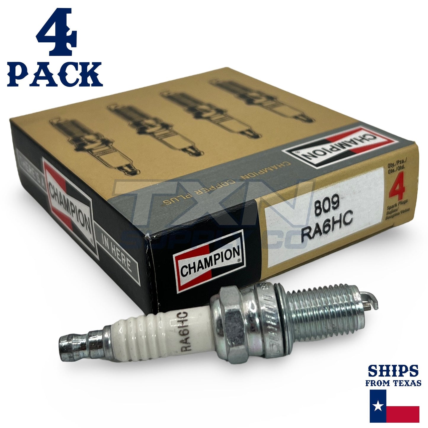 Champion 809 Copper Plus Spark Plug RA6HC - 1 Pack - Small Engine