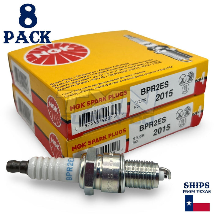 NGK 2015 Solid Standard Spark Plug BPR2ES - 8 Pack