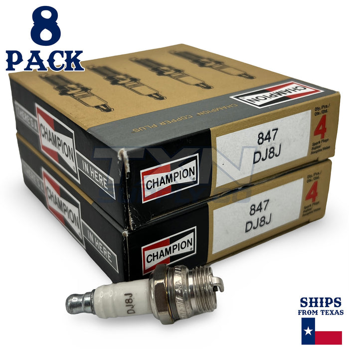 Champion 847 Copper Plus Spark Plug DJ8J - 8 Pack