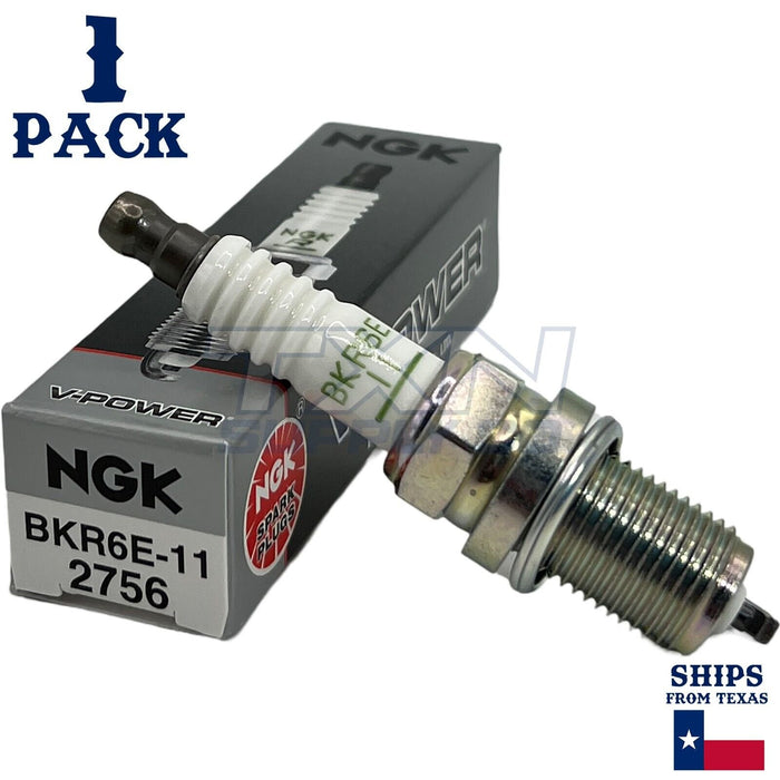 NGK 2756 V-Power Standard Spark Plug BKR6E-11 - 1 Pack