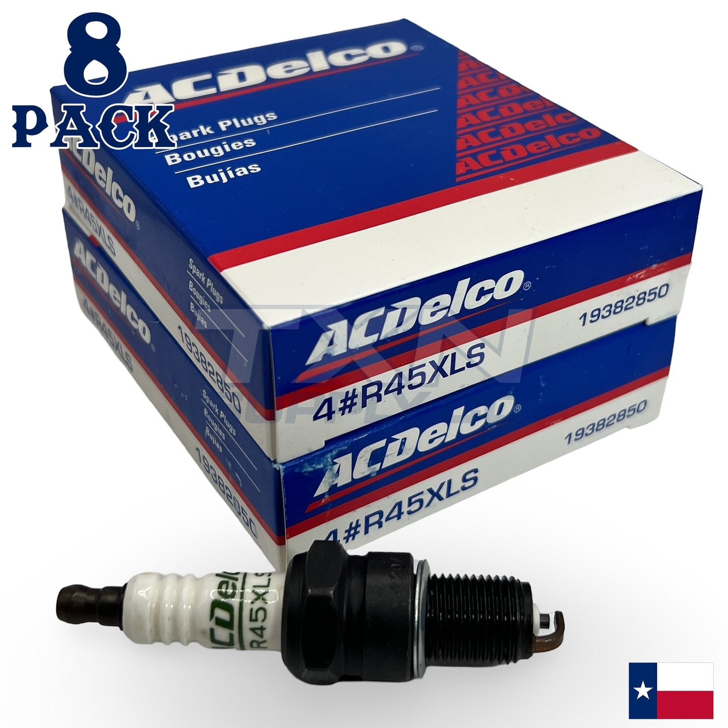 8 Pack Genuine GM ACDelco Spark Plugs R45XLS ps