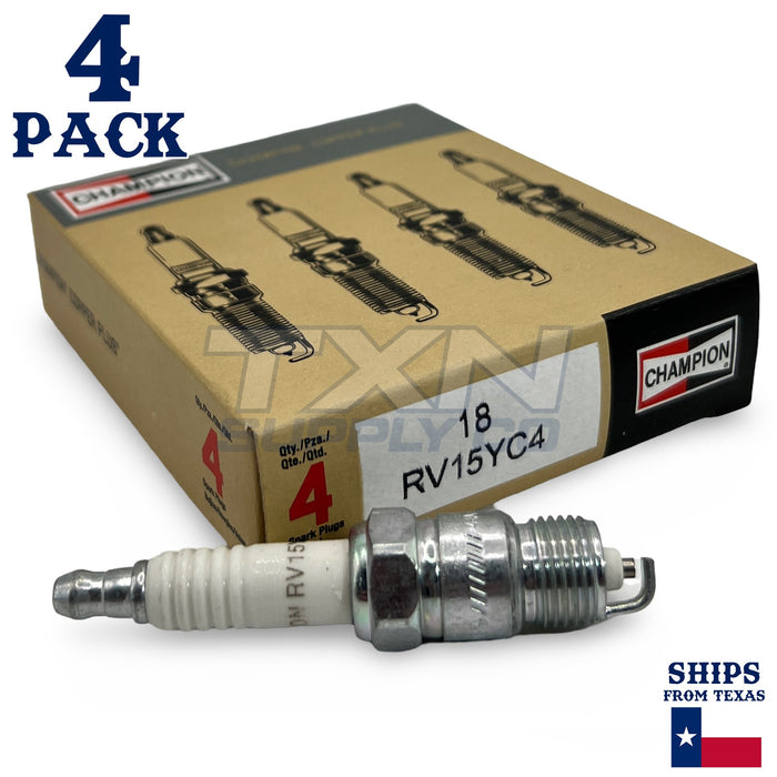 Champion 18 Copper Plus Spark Plug RV15YC4 - 4 Pack