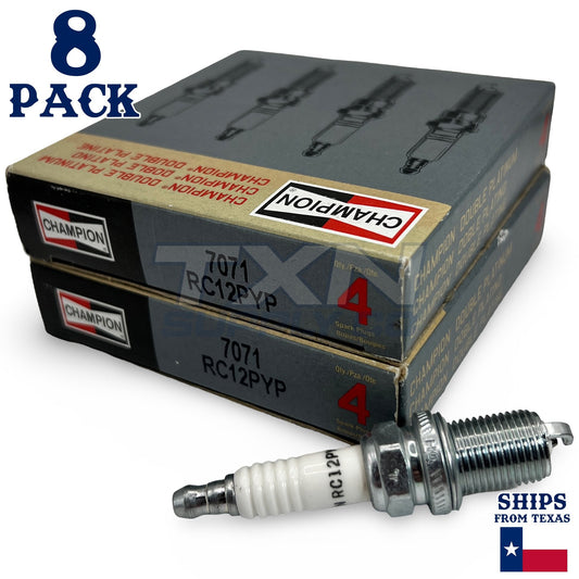 Champion 7071 Double Platinum Spark Plugs RC12PYP - 8 Pack