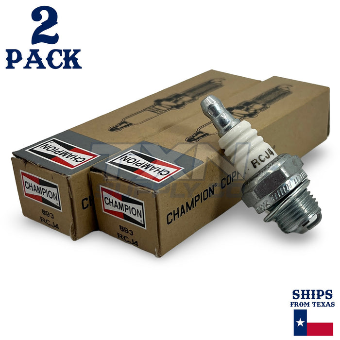 Champion 893 Copper Plus Spark Plug RCJ4 - 2 Pack