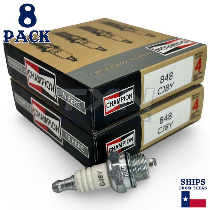 Champion 848 Copper Plus Spark Plug CJ8Y - 8 Pack