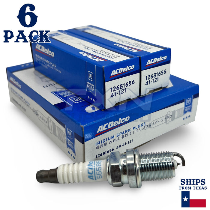 6 Pack Genuine GM ACDelco Iridium Spark Plugs 41-121 ps