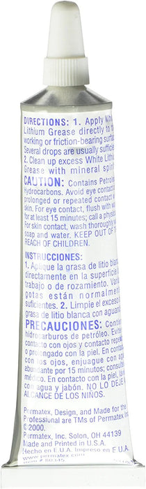 Permatex 80345 White Lithium Grease, 1.5 oz.