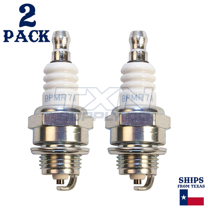 NGK 6703 Spark Plug BPMR7A - 2 Pack  - For Stihl, Husqvarna, Poulan Power Equipment