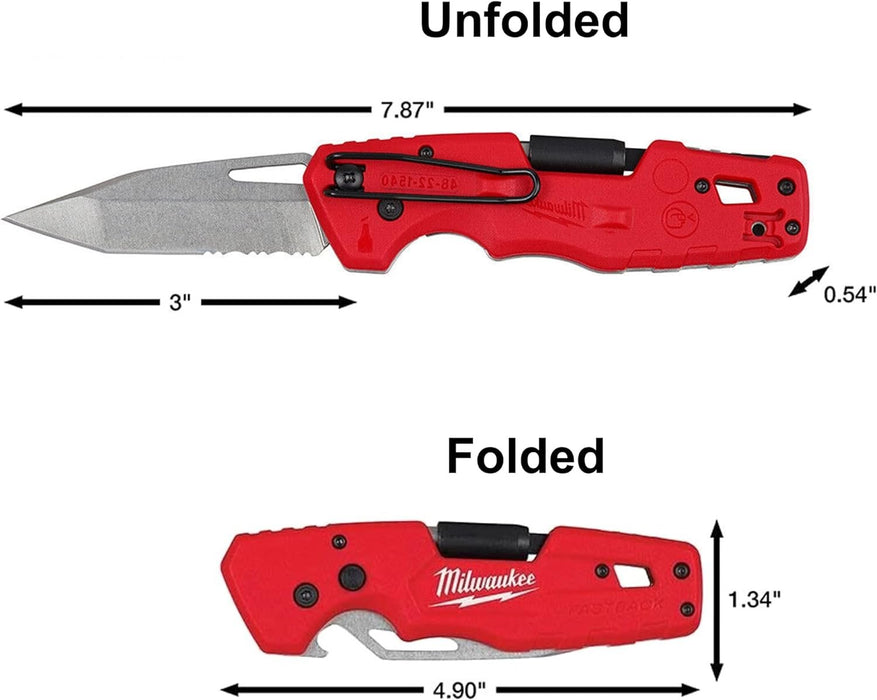 Milwaukee 48-22-1540 Fastback Folding Utility Knife w/Blade Multifunctionality