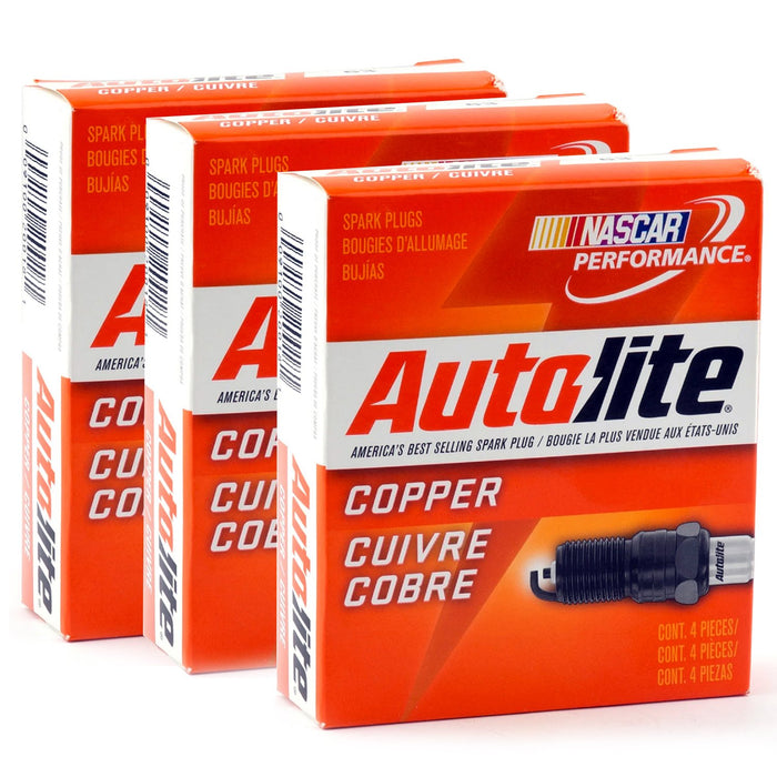 Autolite 3924 Copper Core Spark Plugs - 12 Pack