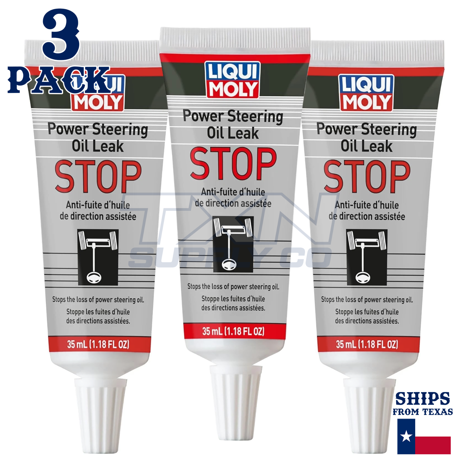LIQUI MOLY 20284 Power Steering Oil Leak Stop 35ml - 3 Pack - Image 1