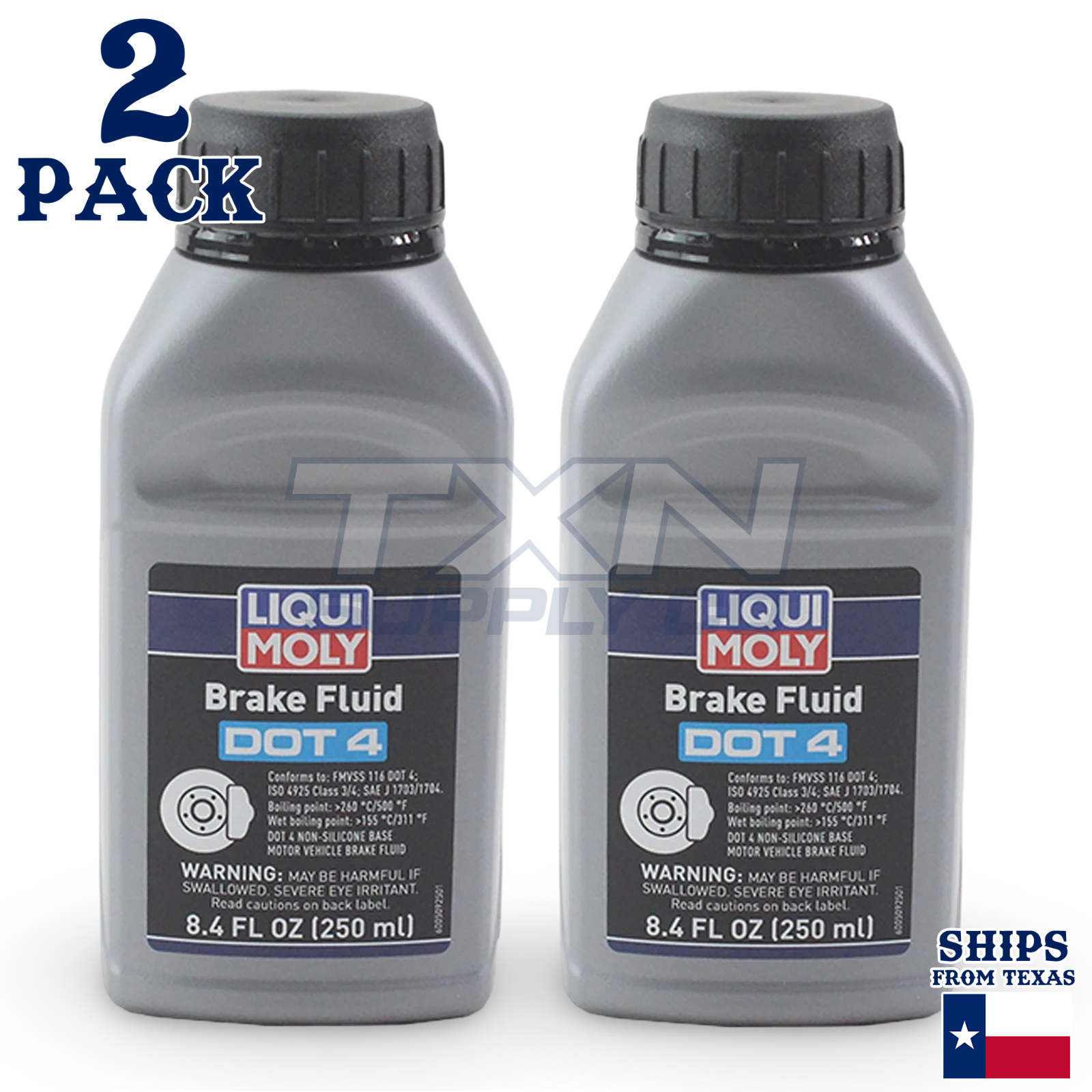 Liqui Moly 20152 Brake Fluid DOT 4 (250 ml) - 2 Pack - Image 1