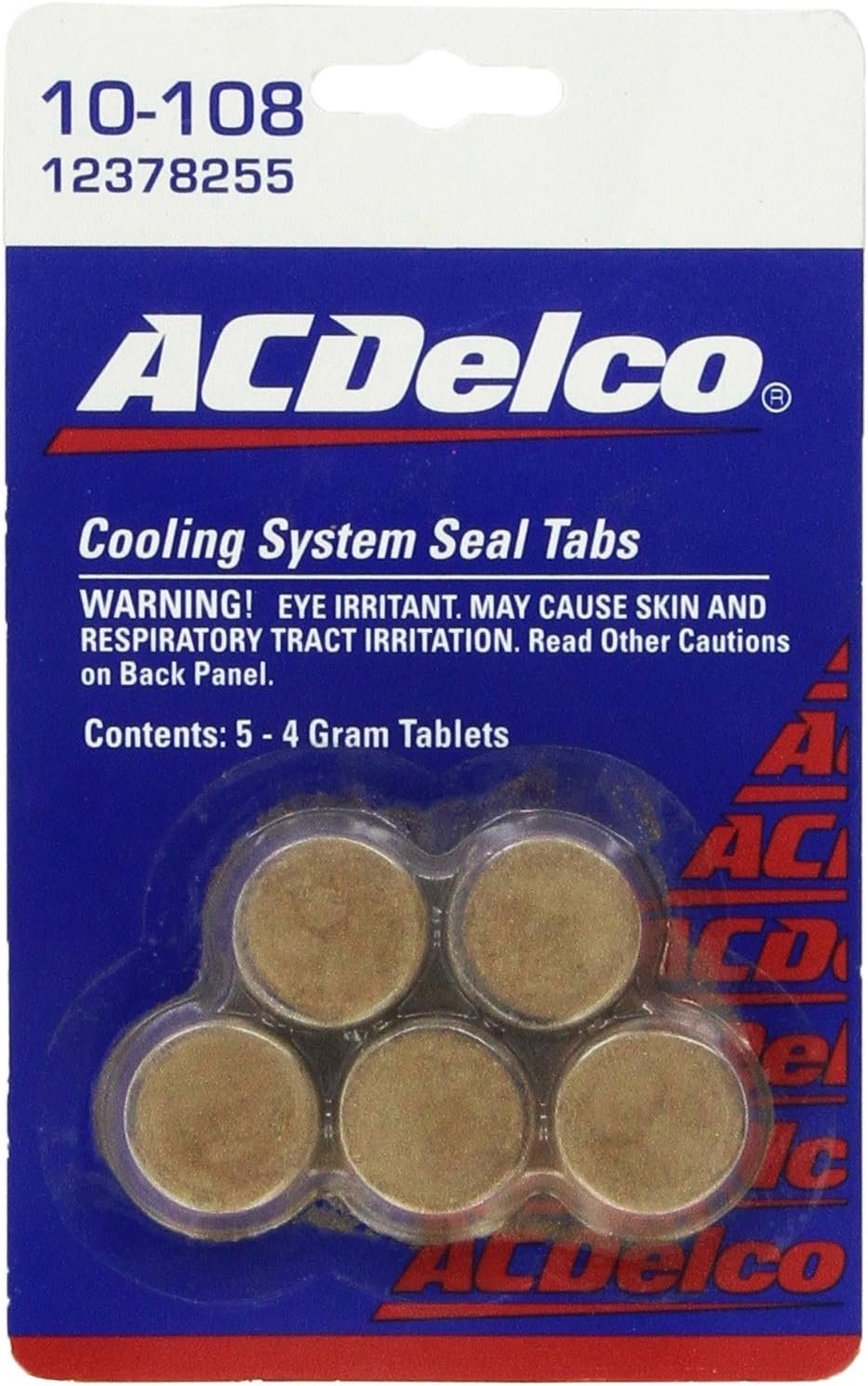 Genuine GM 10-108 Cooling System Seal Tabs 12378255 - Pack of 5 Tablets
