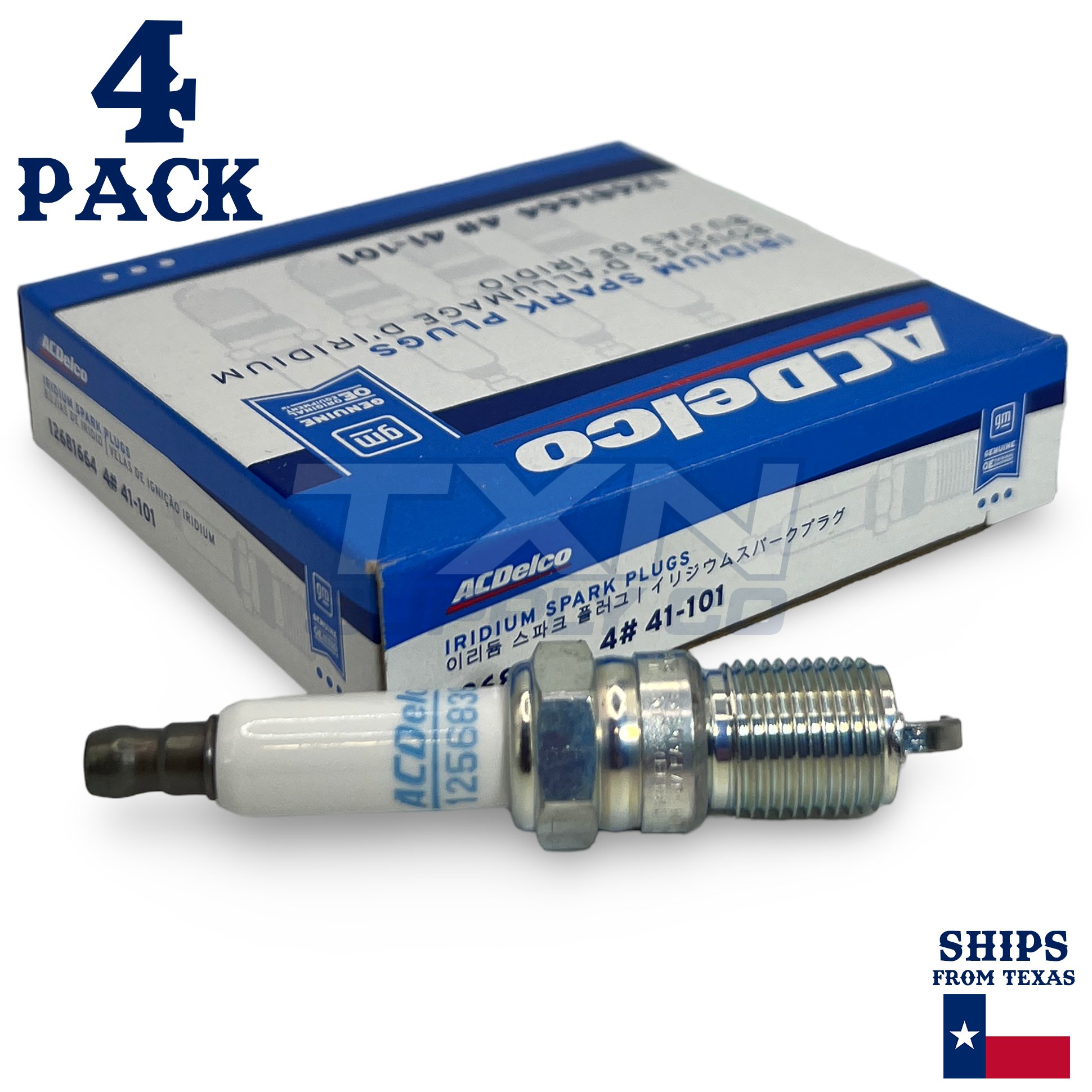4 Pack Genuine GM ACDelco Iridium Spark Plugs 41-101