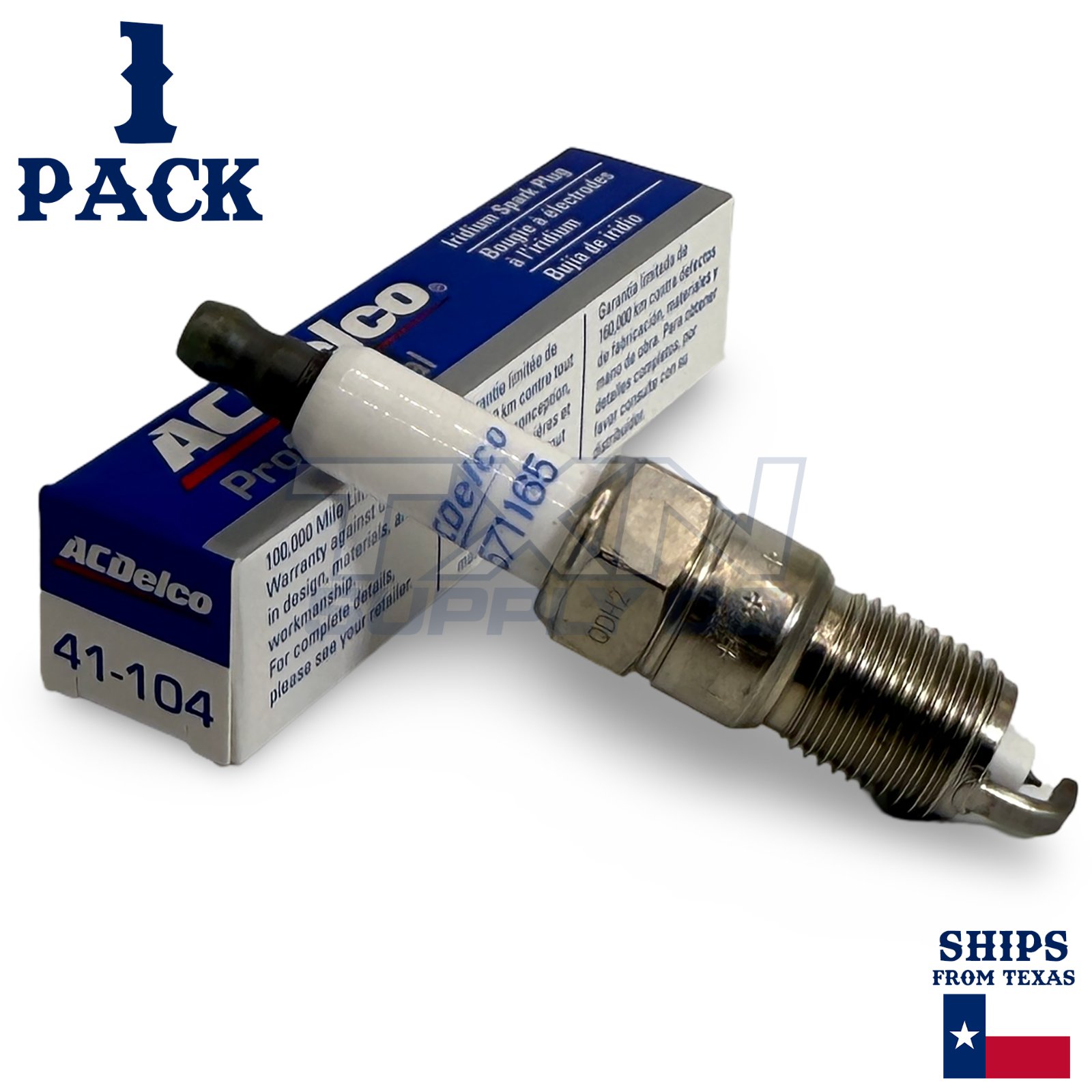 1 Pack Genuine GM ACDelco Iridium Spark Plugs 41-104 - Image 1