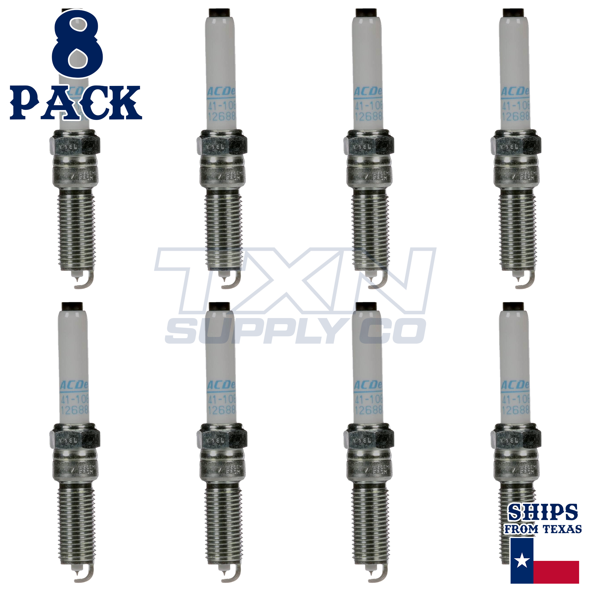 ACDelco 41-106IP Spark Plugs 8 Pack - Image 1