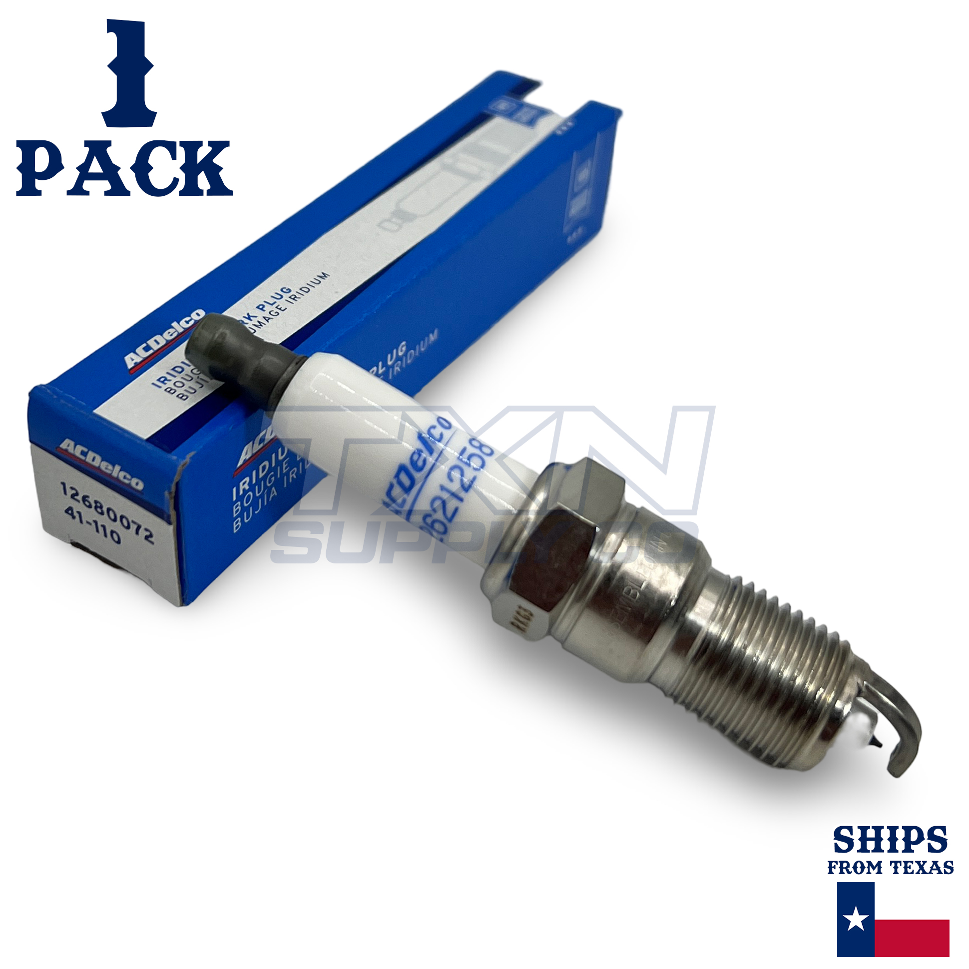 1 Pack Genuine GM ACDelco Iridium Spark Plug 41-110 12621258 12680072 - Image 1