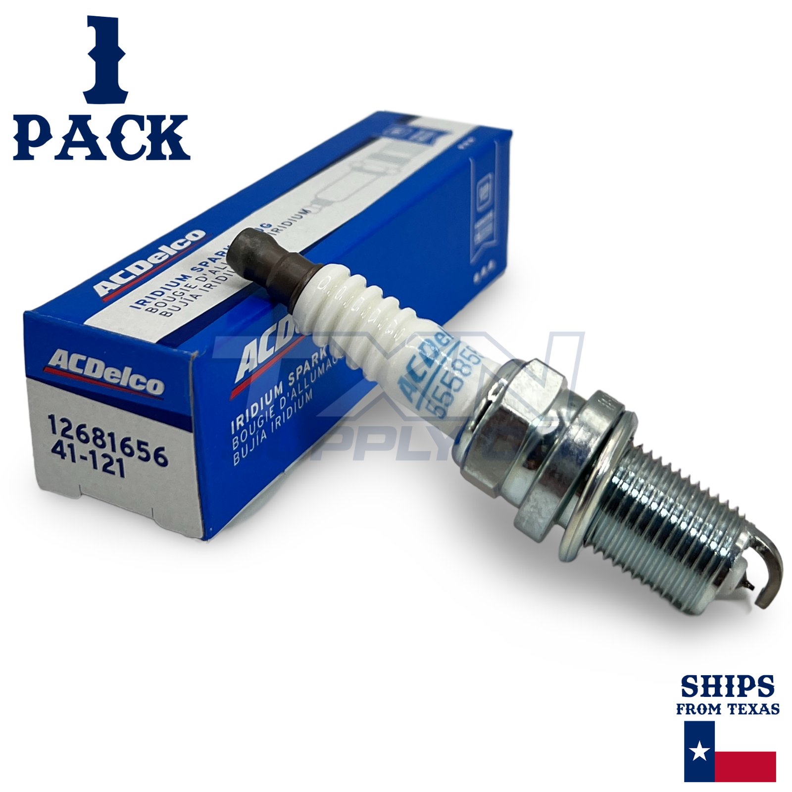 1 Pack Genuine GM ACDelco Iridium Spark Plug 41-121 - Image 1