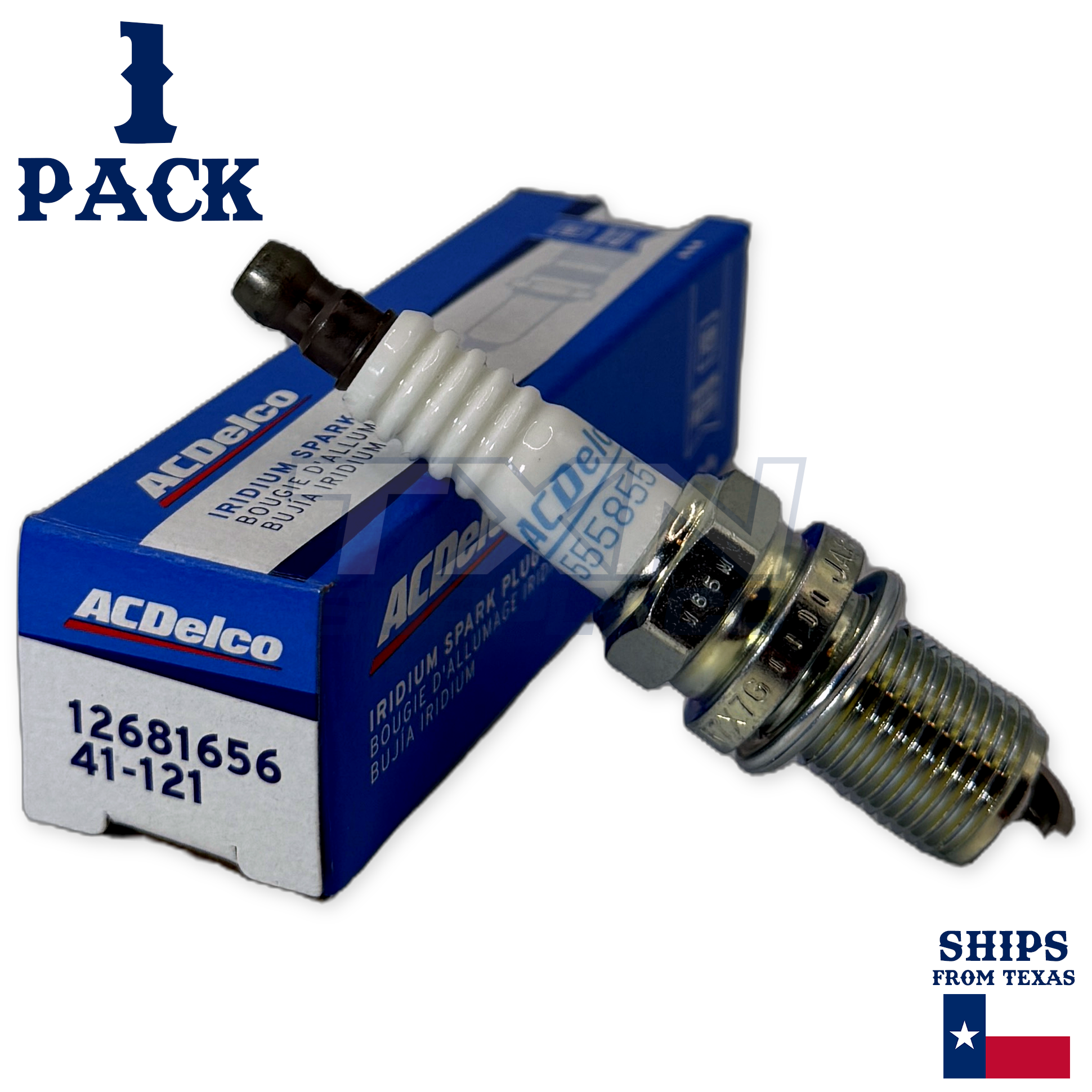 1 Pack Genuine GM ACDelco Iridium Spark Plug 41-121 - Image 1