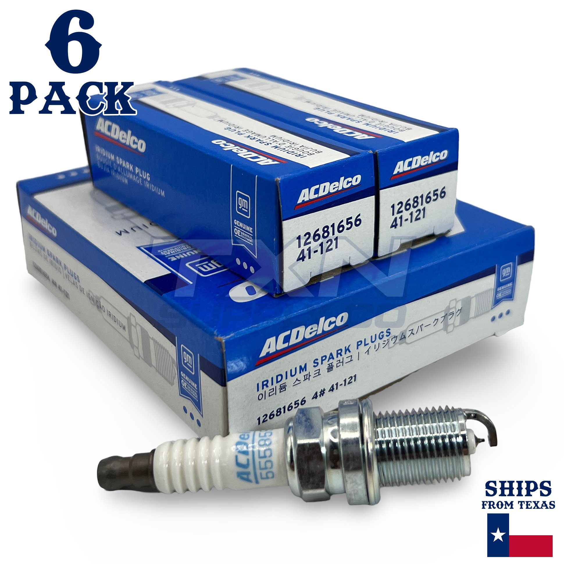 6 Pack Genuine GM ACDelco Iridium Spark Plugs 41-121
