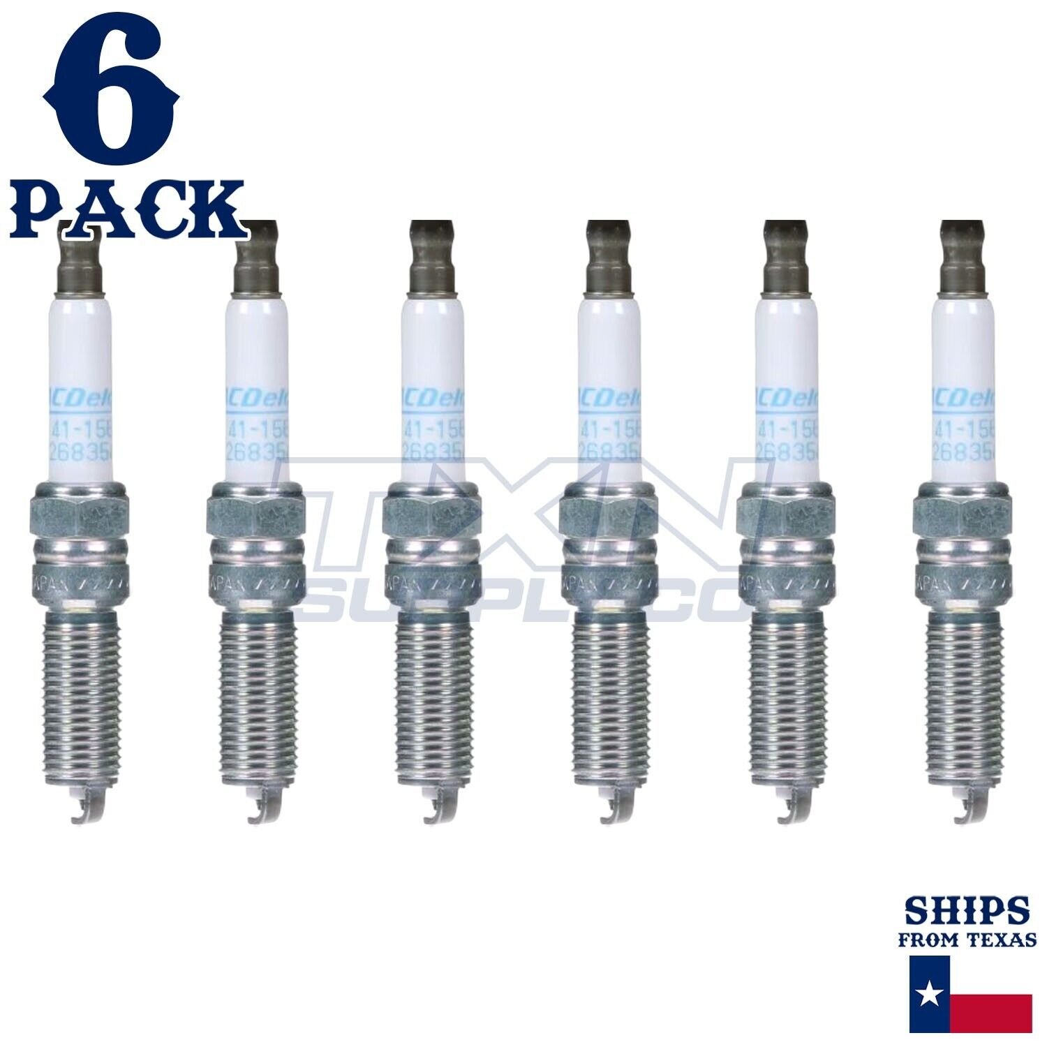 6 Pack Genuine GM ACDelco Iridium Spark Plugs 41-156