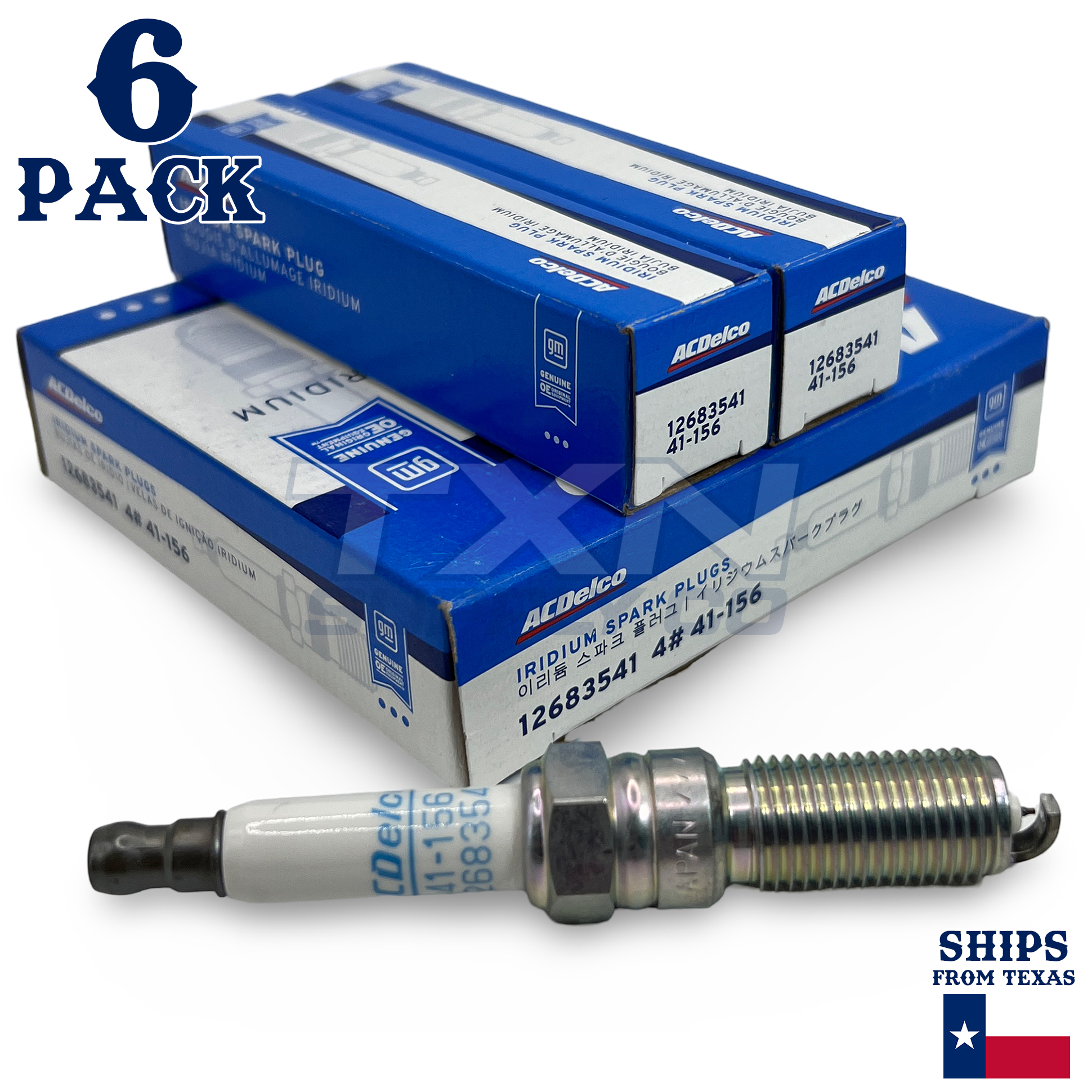 6 Pack Genuine GM ACDelco Iridium Spark Plugs 41-156