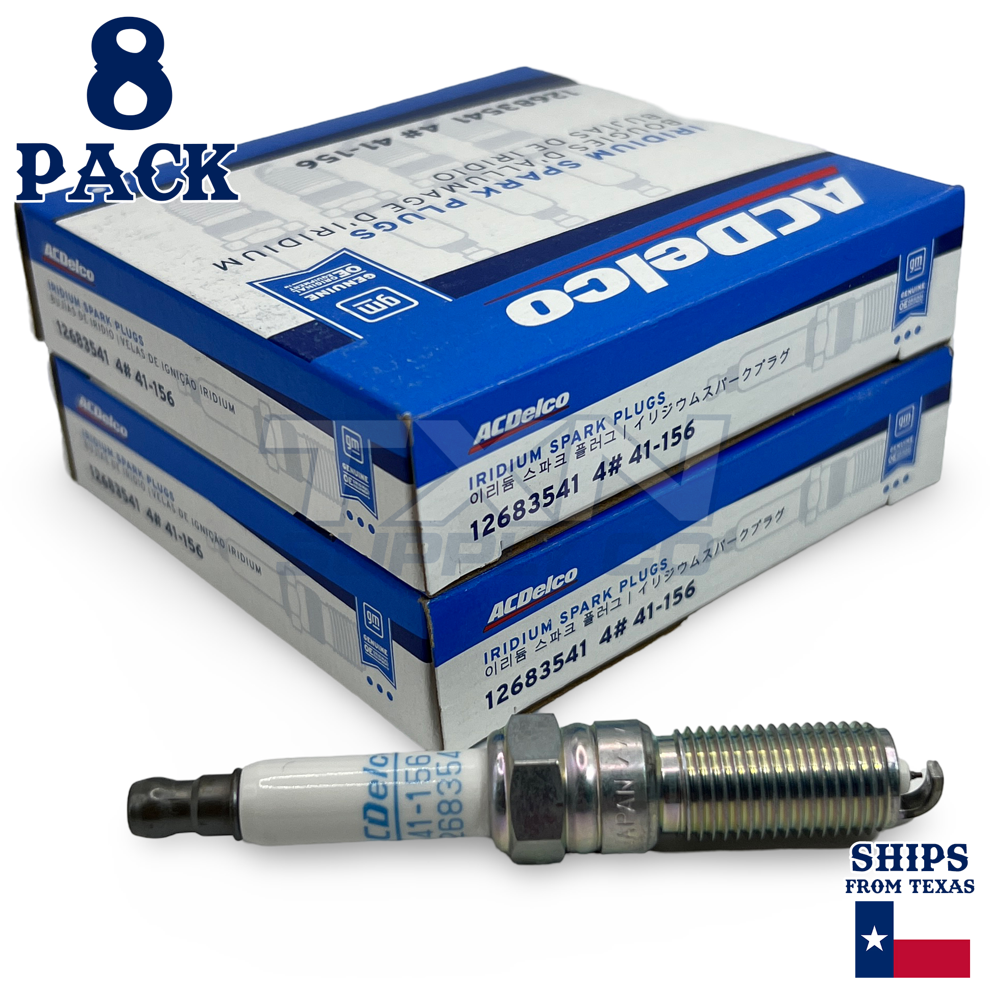 8 Pack Genuine GM ACDelco Iridium Spark Plugs 41-156