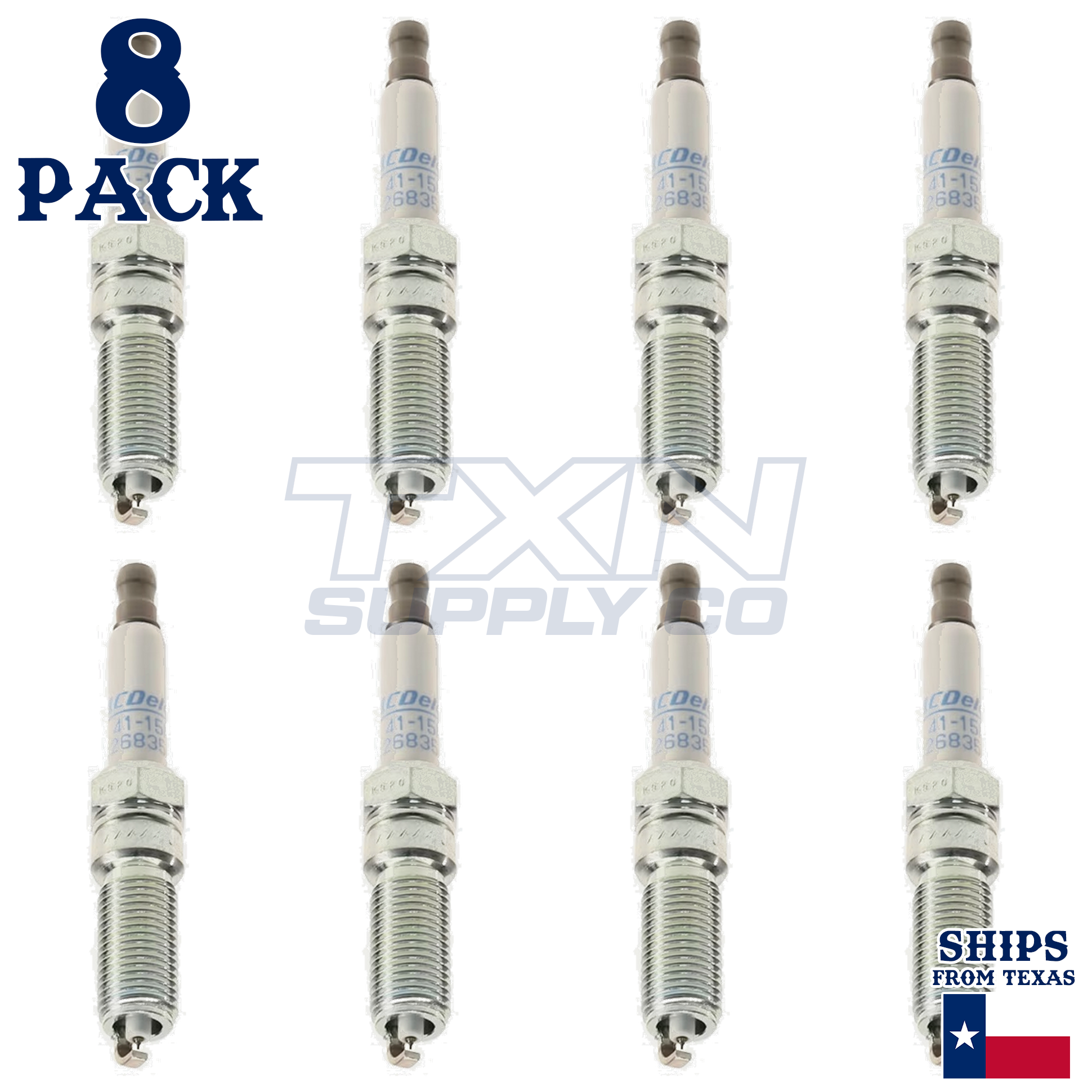 8 Pack Genuine GM ACDelco Iridium Spark Plugs 41-156 - Image 2
