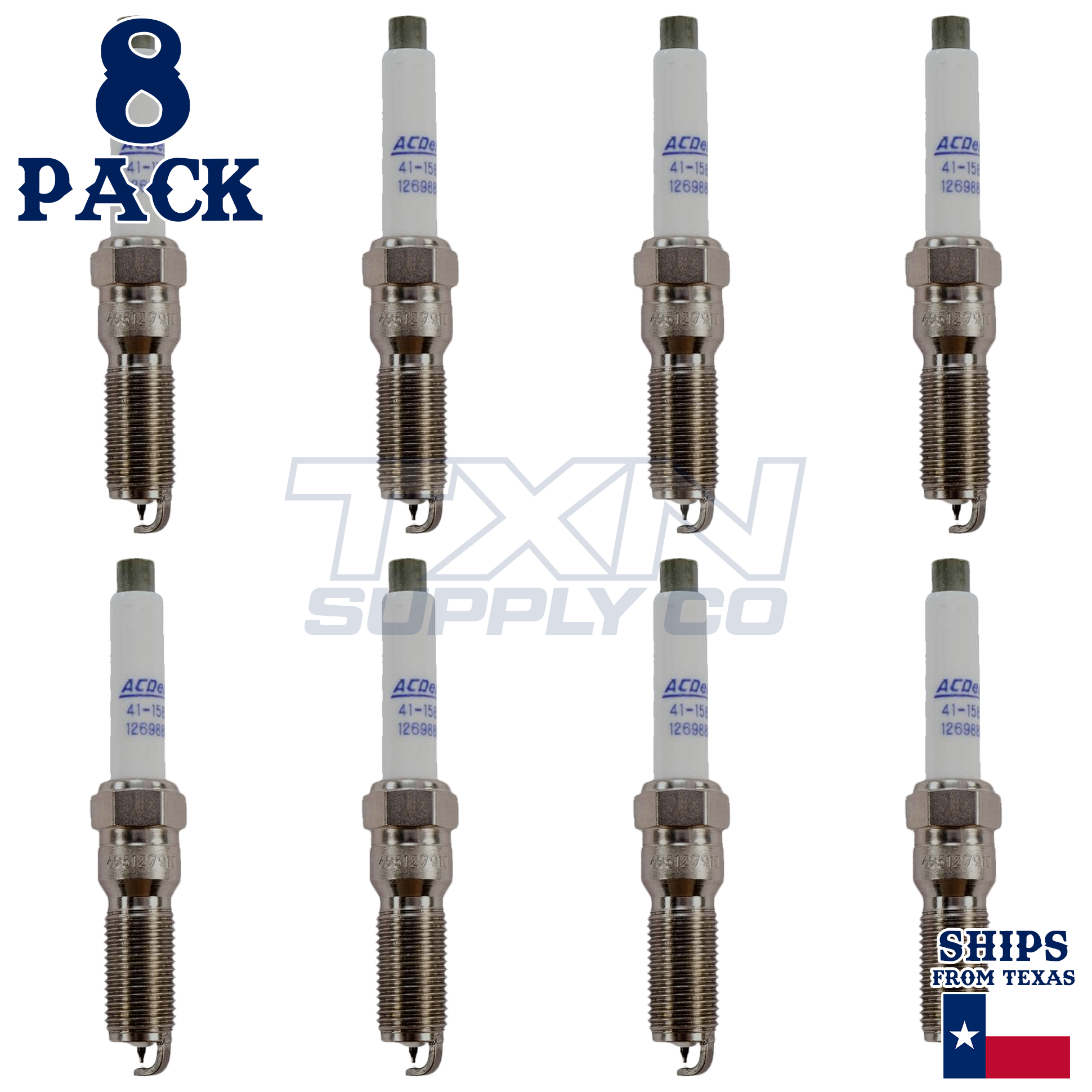 ACDelco 41-158IP Spark Plugs 8 Pack - Image 1