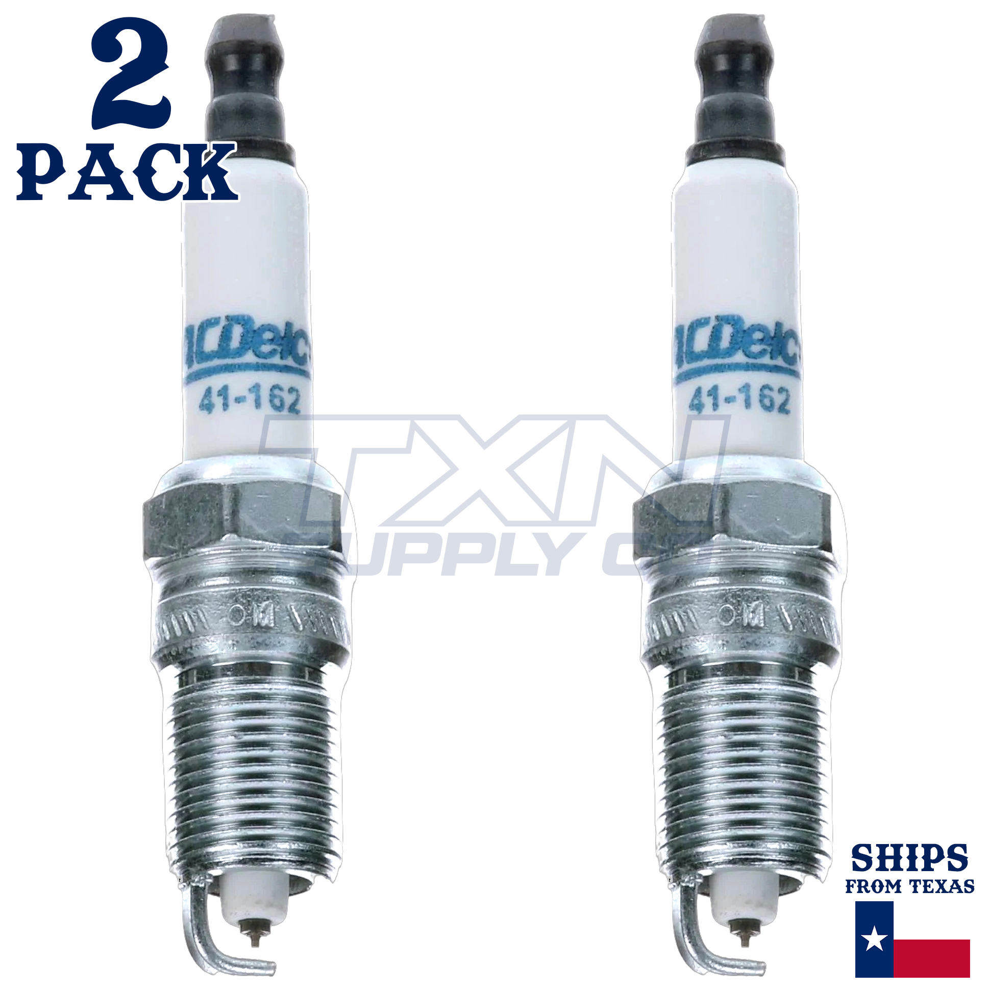 2 Pack Genuine GM ACDelco Iridium Spark Plugs 41-162 19417055 - Image 2