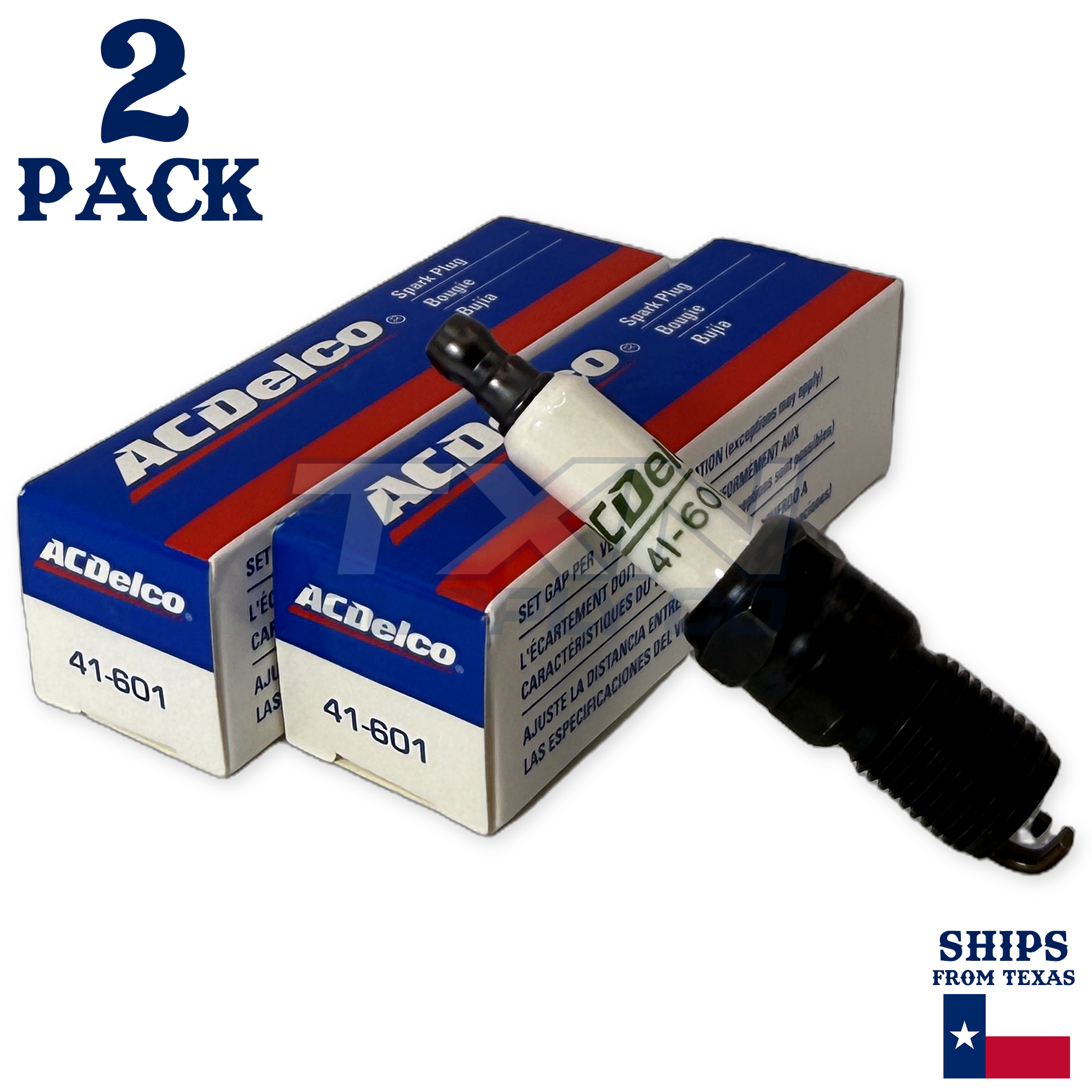 2 Pack Genuine GM ACDelco Spark Plugs 41-601 - Image 1