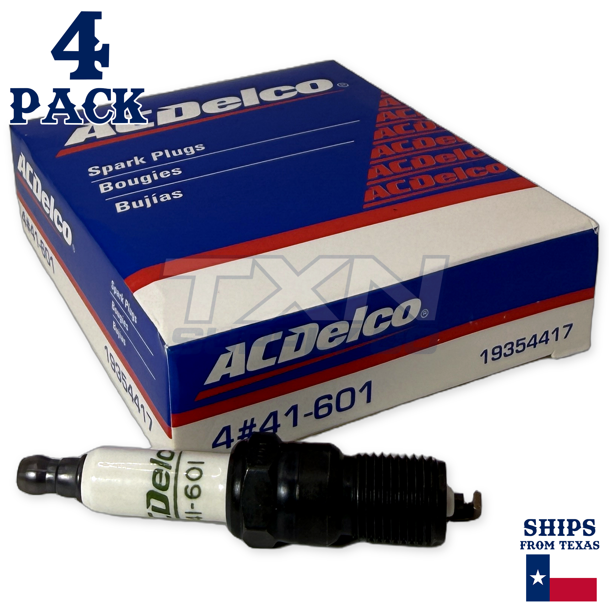 4 Pack Genuine GM ACDelco Spark Plugs 41-601 - Image 1