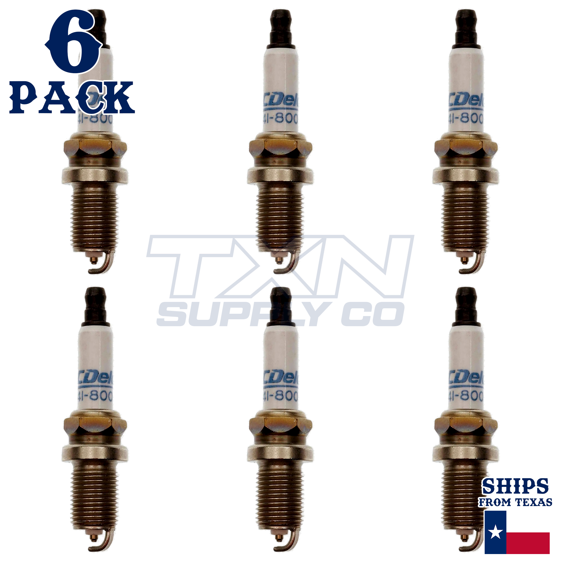 2001-2004 Chevrolet Tracker 2.5L ACDelco Double Platinum Spark Plugs - 6 Pack - Image 1