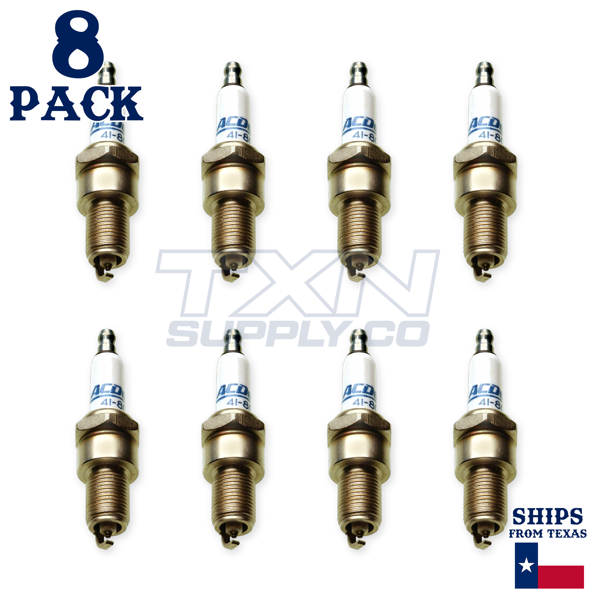 8 Pack GM ACDelco 41-802 Double Platinum Spark Plugs - Image 1