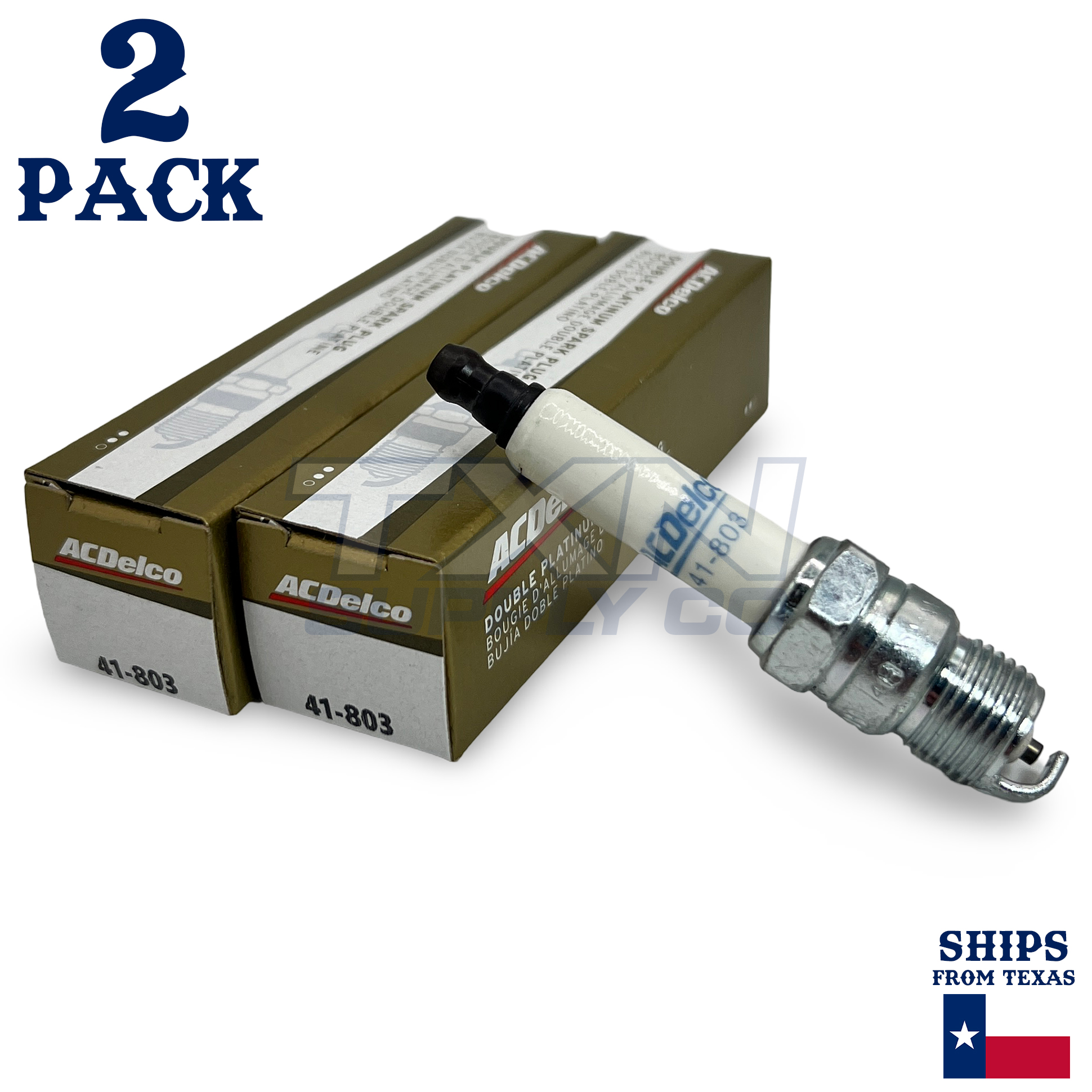2 Pack GM ACDelco 41-803 Double Platinum Spark Plug 19308035 - Image 1