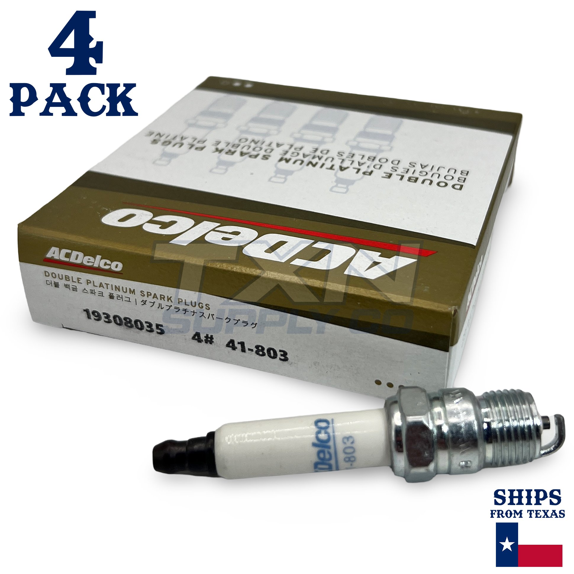 1990-1993 Chevrolet S10 2.5L ACDelco Double Platinum Spark Plugs - 4 Pack - Image 1