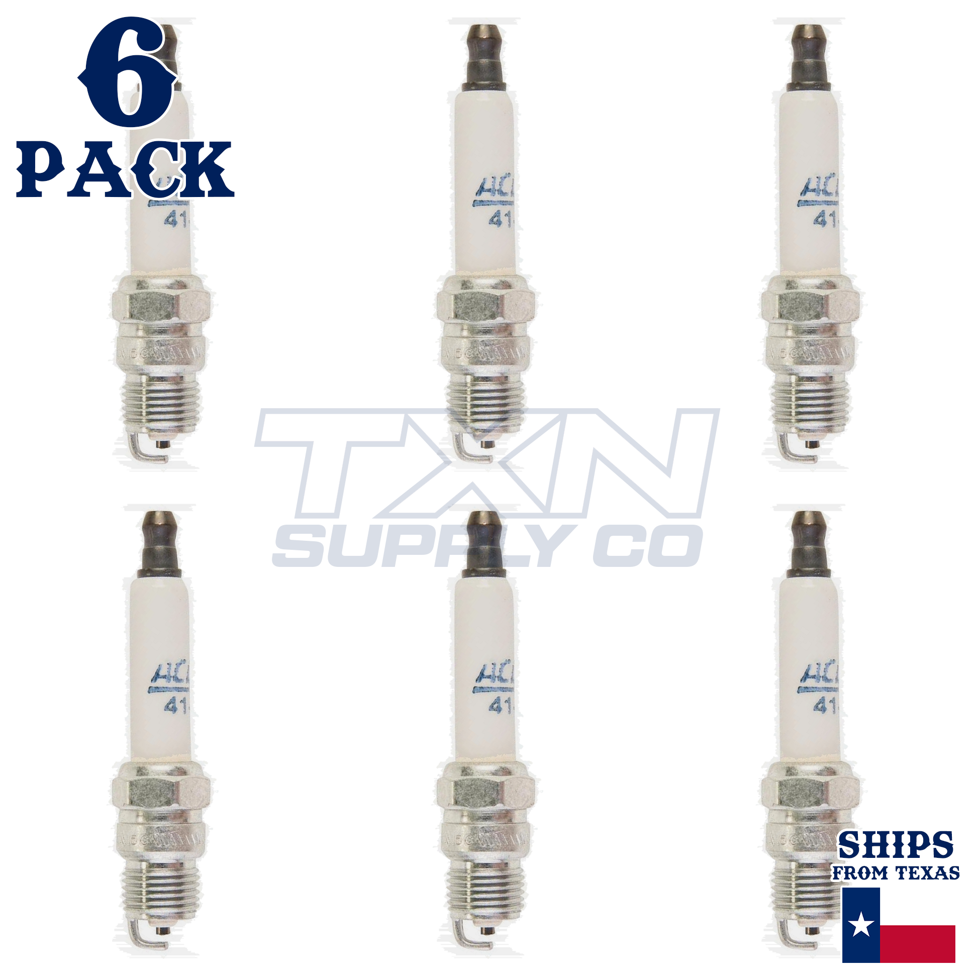 1990-1995 GMC K1500 4.3L ACDelco Double Platinum Spark Plugs - 6 Pack - Image 2