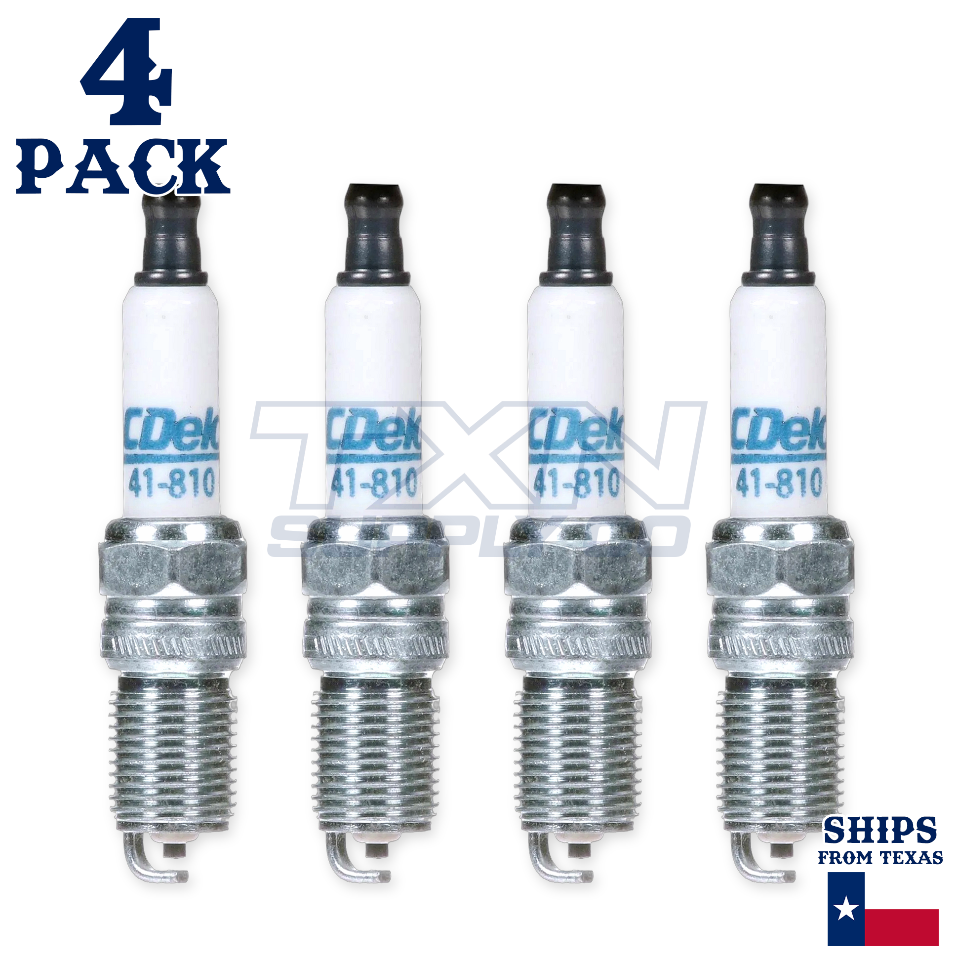 4 Pack ACDelco 41-810 Double Platinum Spark Plugs - Image 1