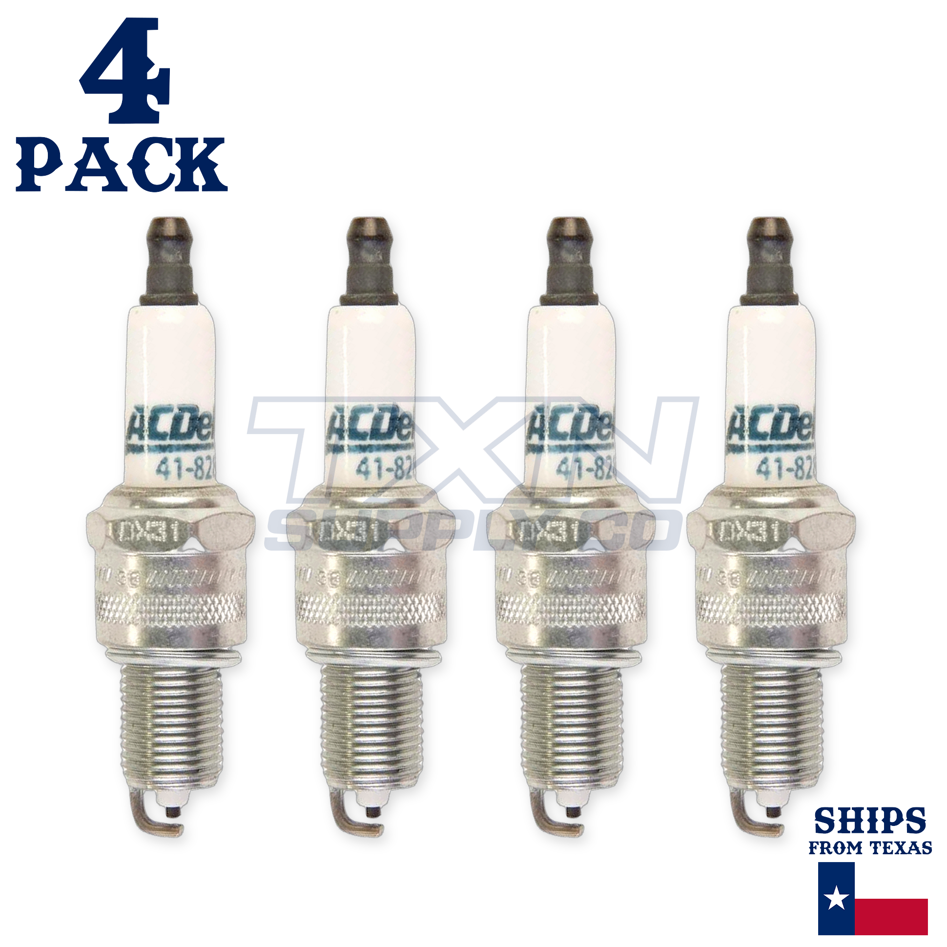 1990-1991 Pontiac Sunbird 2.0L ACDelco Double Platinum Spark Plugs - 4 Pack