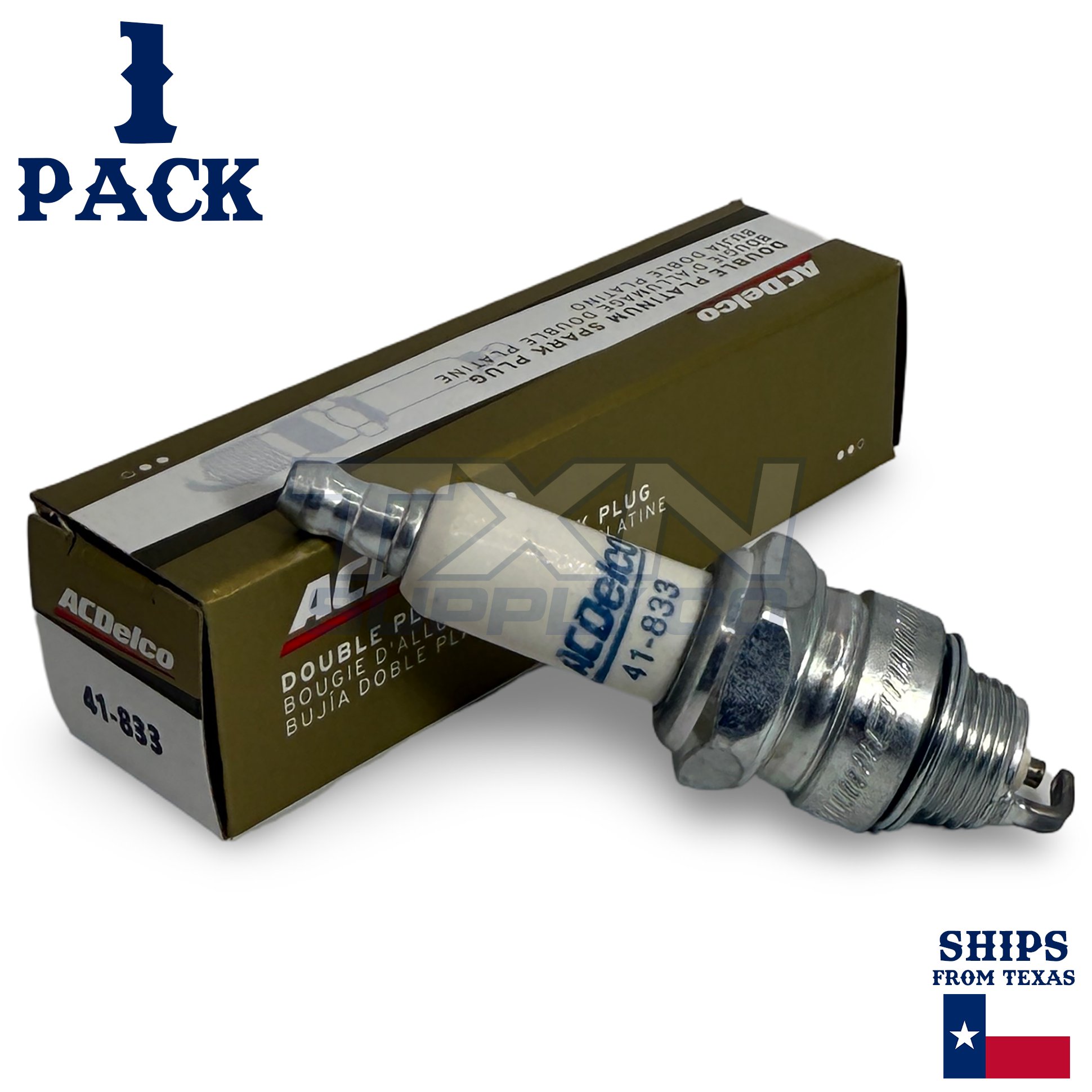 1 Pack Genuine GM ACDelco 41-833 Double Platinum Spark Plugs 19313643 - Image 1