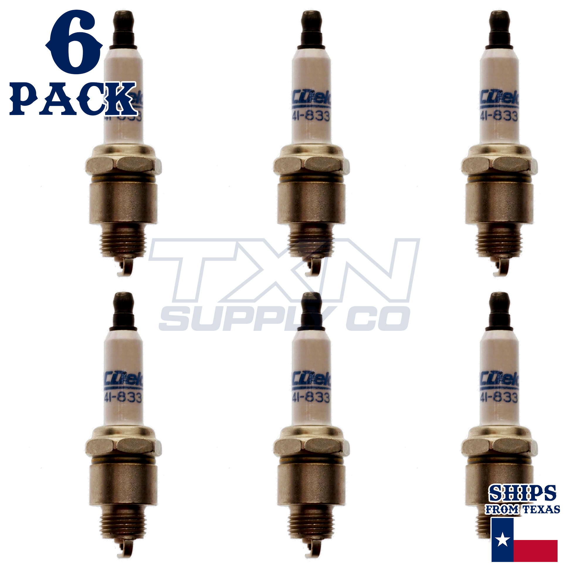 6 Pack Genuine GM ACDelco 41-833 Double Platinum Spark Plugs 19313643 - Image 2