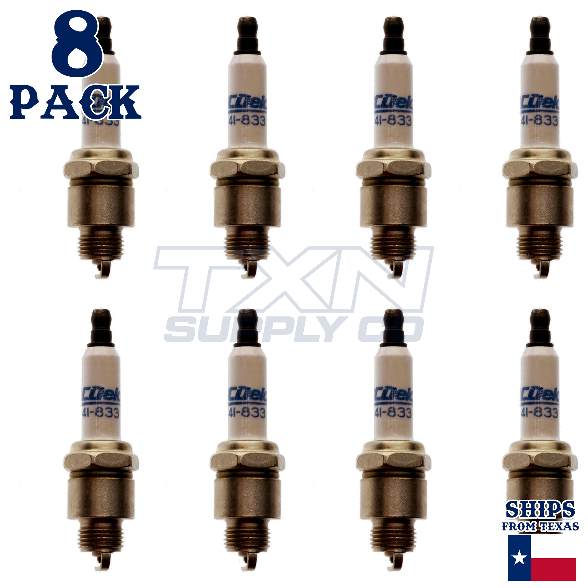 8 Pack Genuine GM ACDelco 41-833 Double Platinum Spark Plugs 19313643 - Image 2